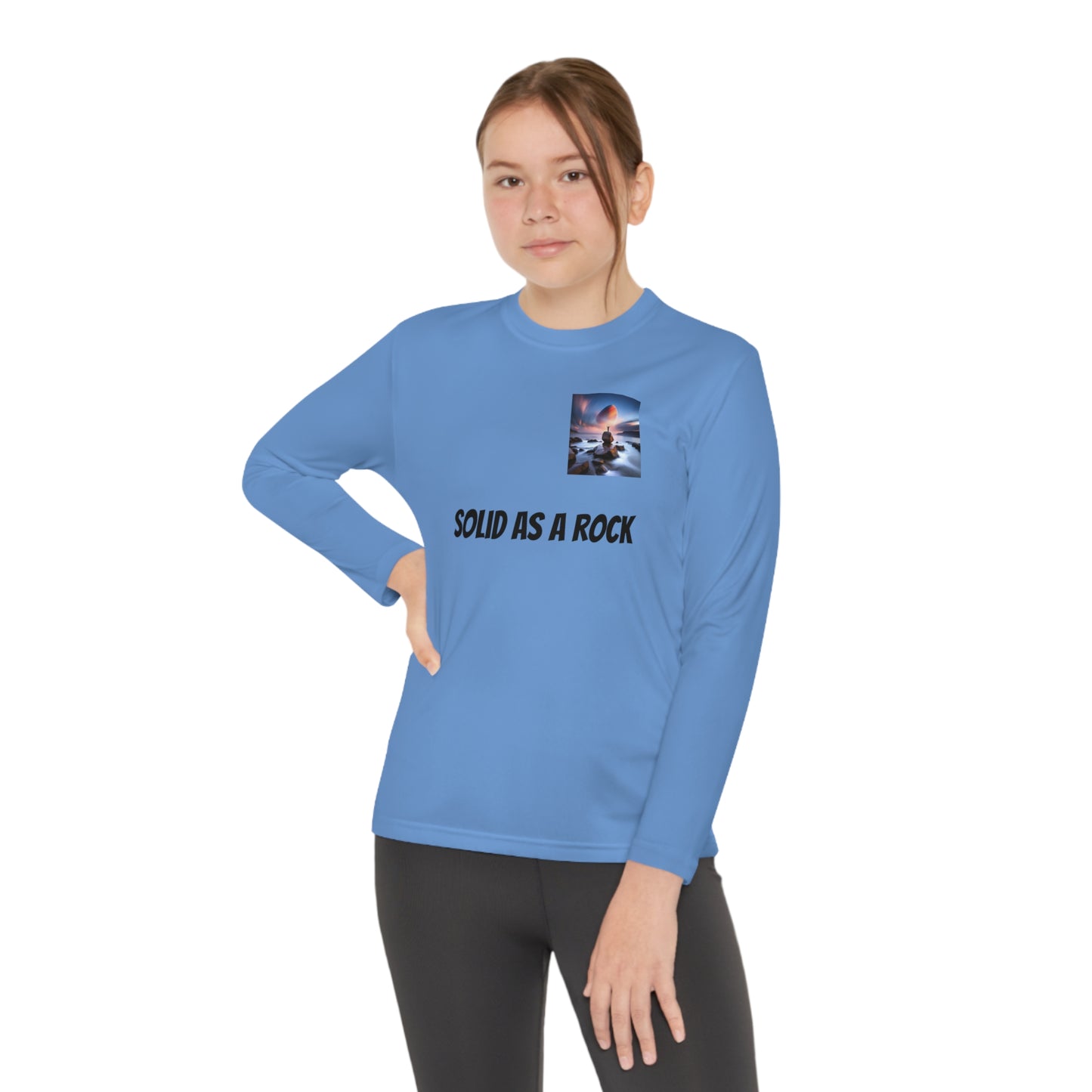 Solid As A Rock Youth Long Sleeve Competitor Tee