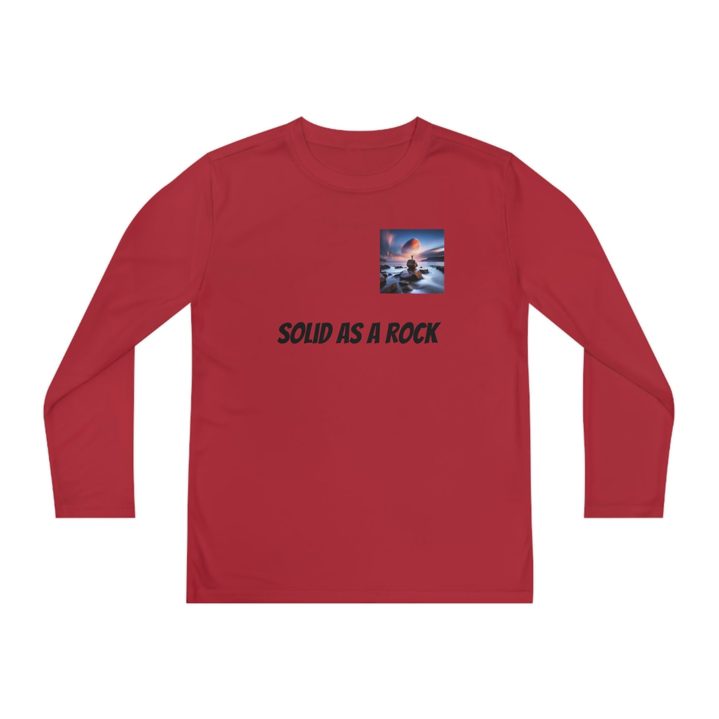 Solid As A Rock Youth Long Sleeve Competitor Tee