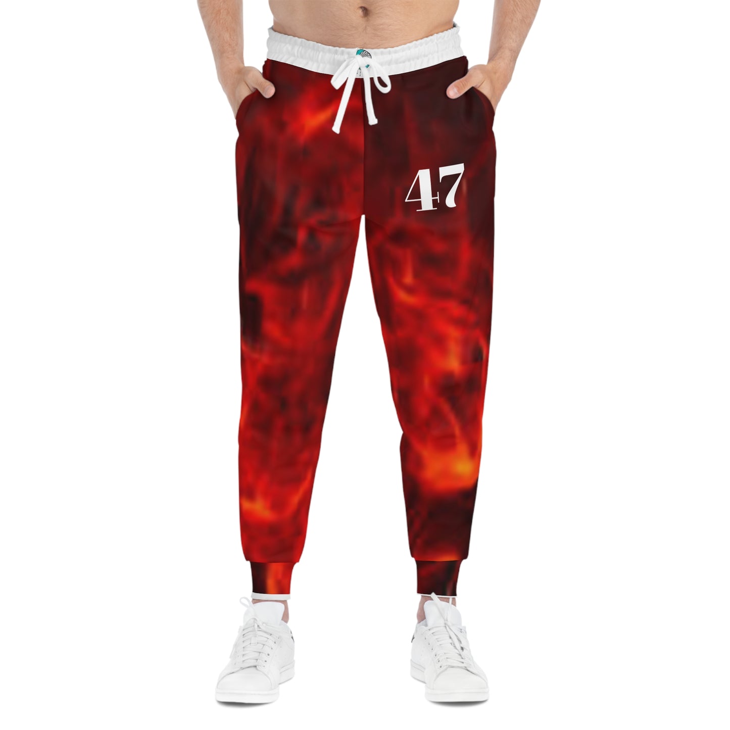 Red Flame Unisex - Athletic Joggers (AOP)