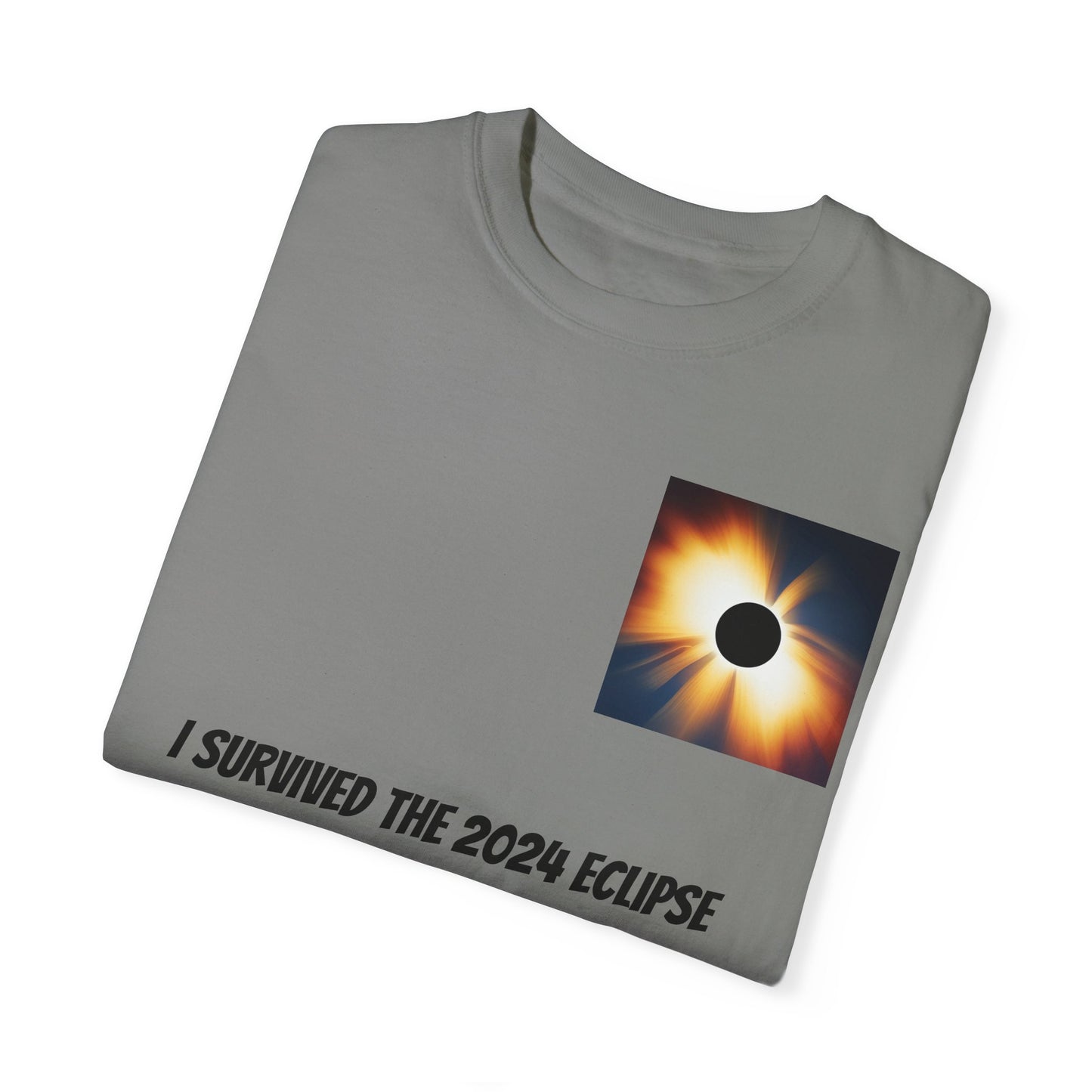 I Survived the 2024 Eclipse Unisex Garment-Dyed T-shirt