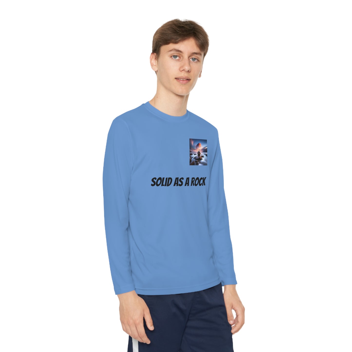 Solid As A Rock Youth Long Sleeve Competitor Tee