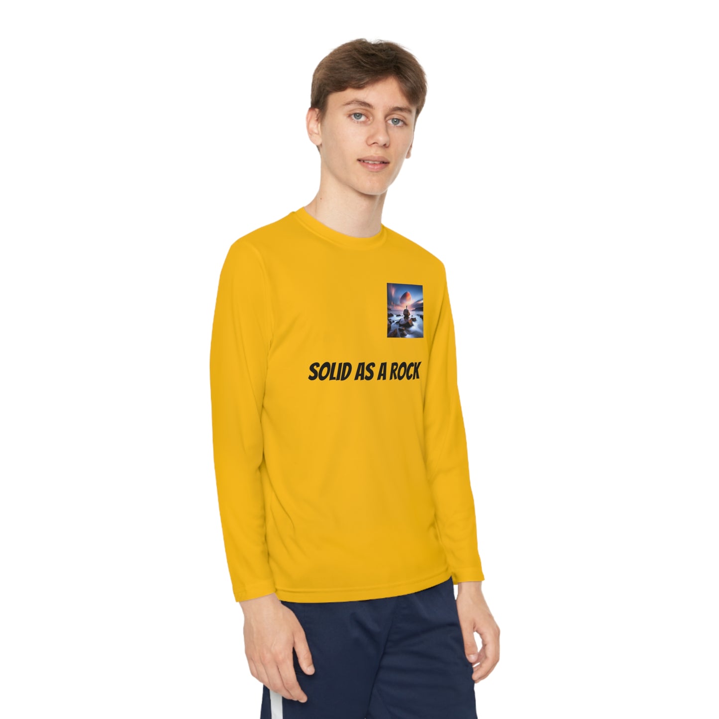 Solid As A Rock Youth Long Sleeve Competitor Tee