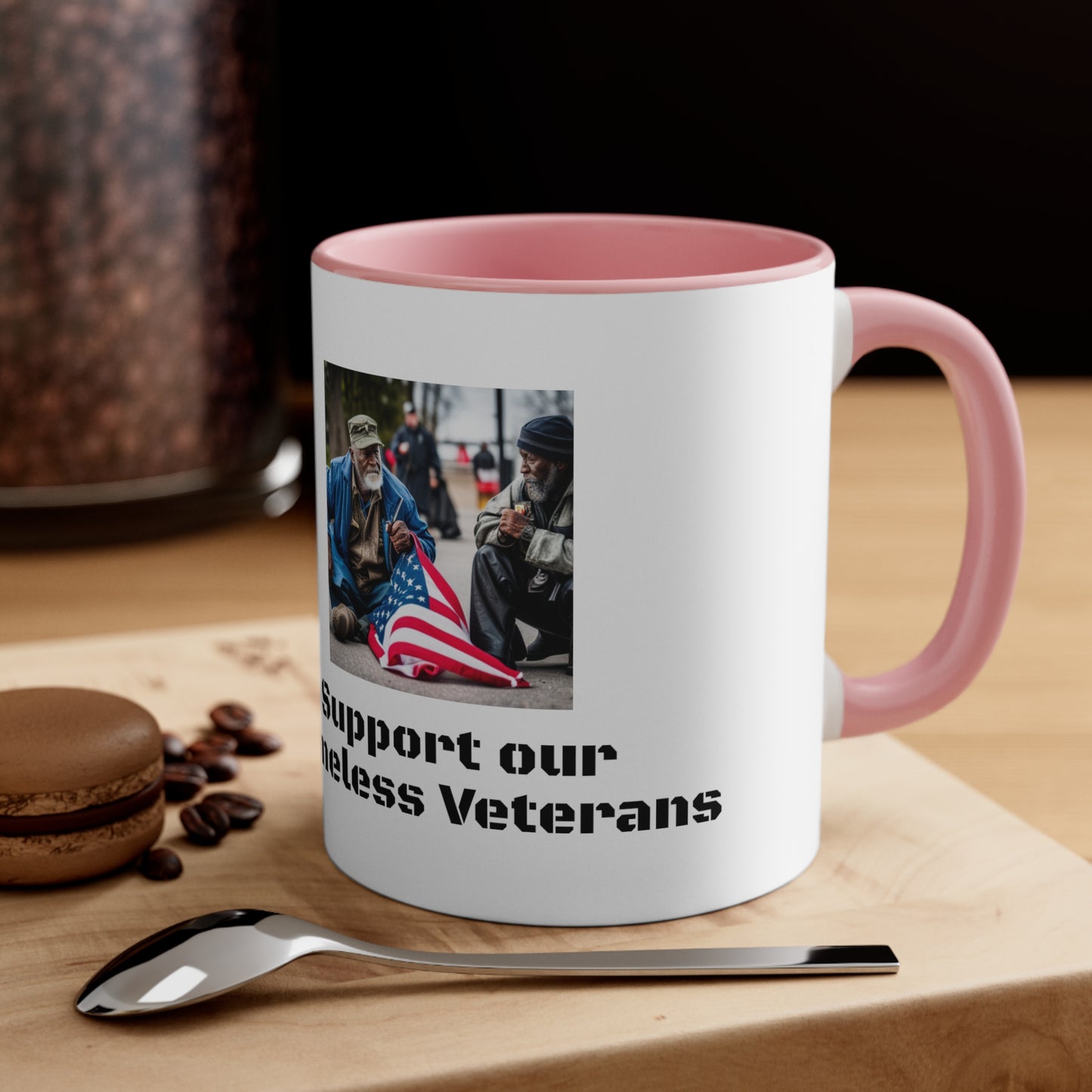 Support our Homeless Veterans Accent Coffee Mug, 11oz