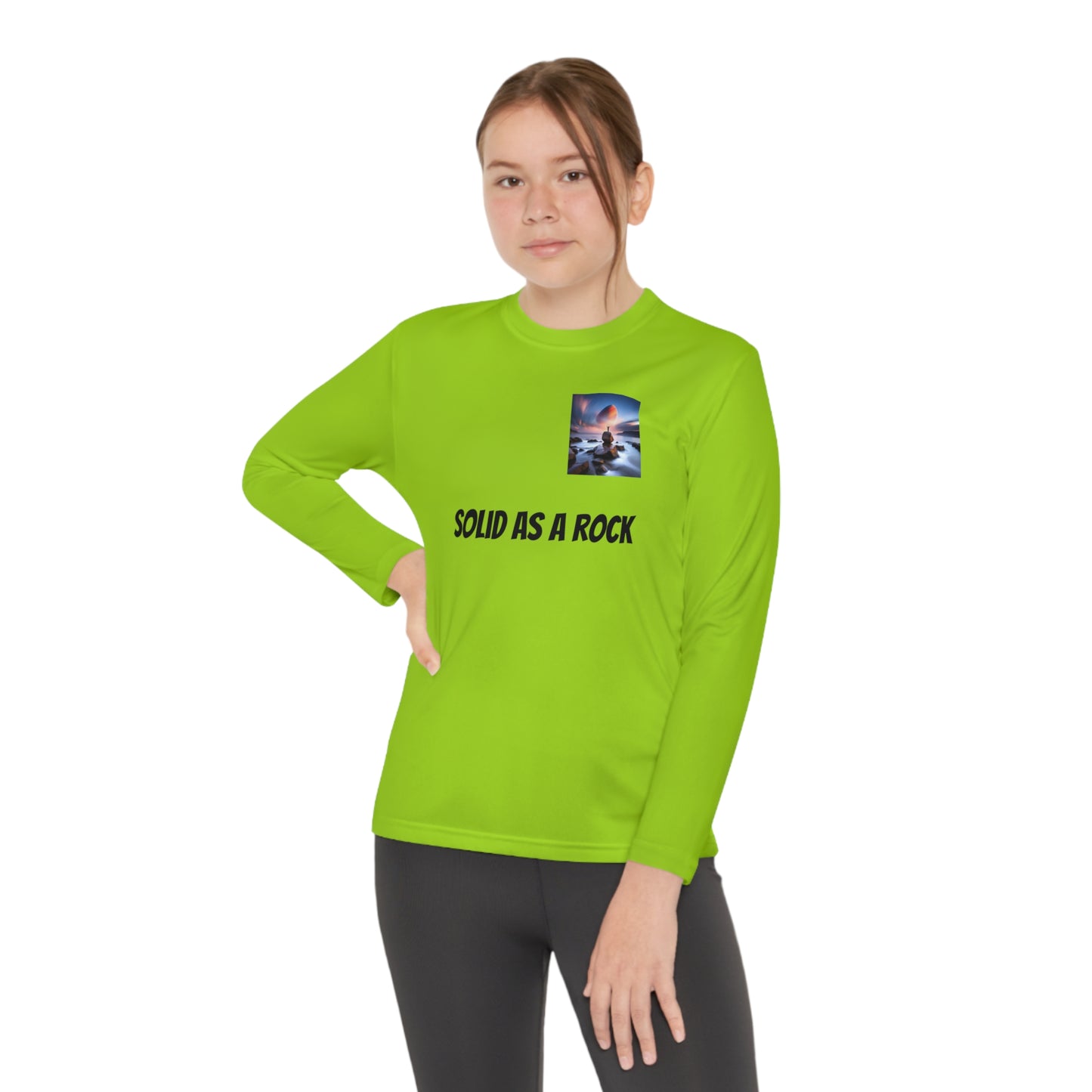 Solid As A Rock Youth Long Sleeve Competitor Tee