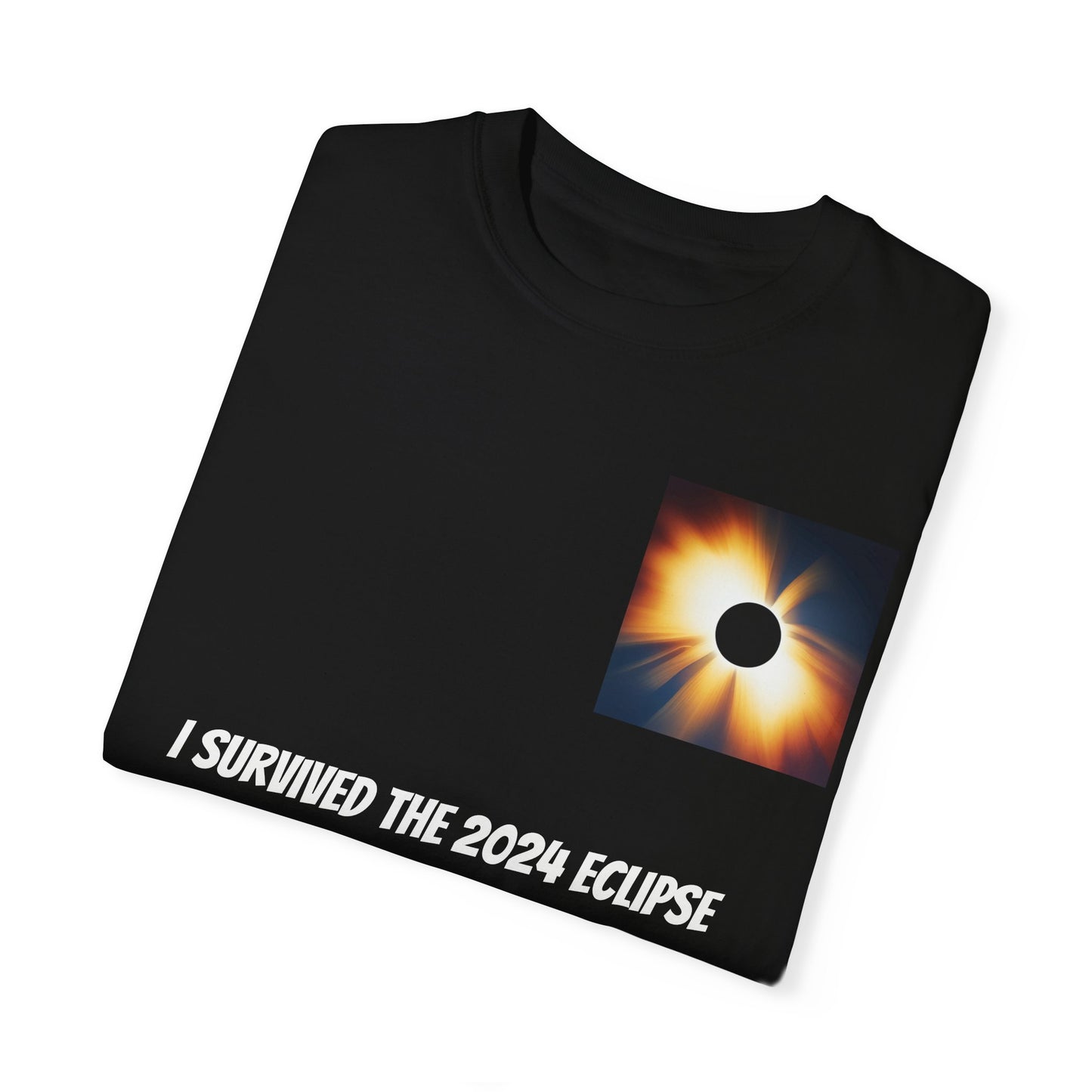 I Survived the 2024 Eclipse Unisex Garment-Dyed T-shirt