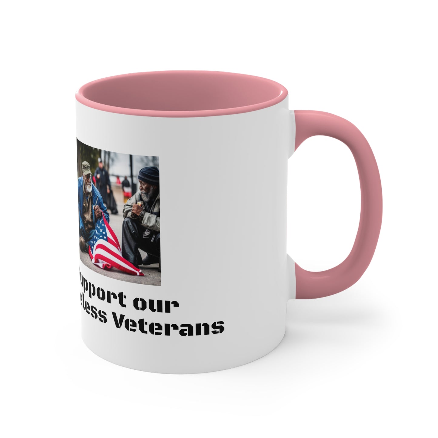 Support our Homeless Veterans Accent Coffee Mug, 11oz