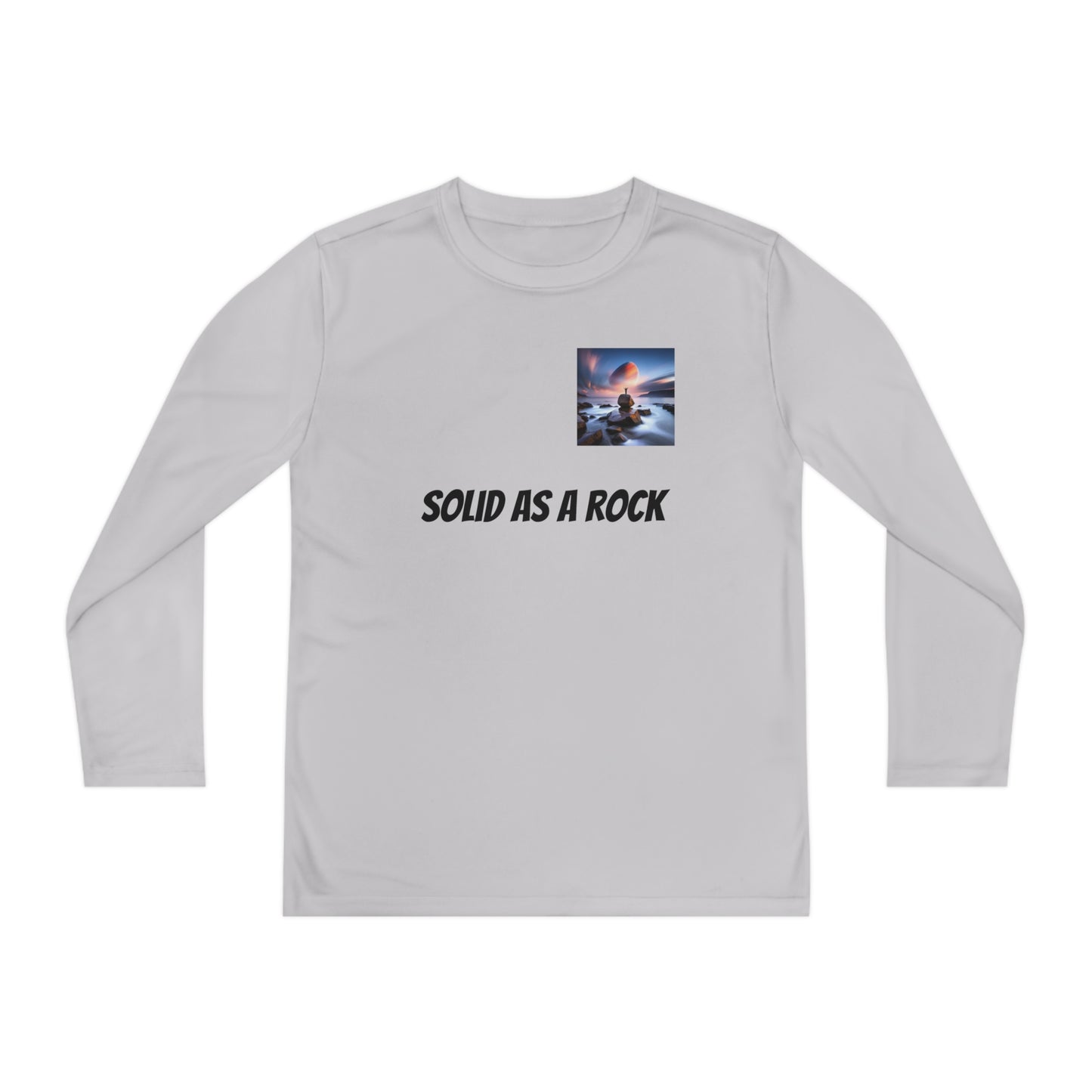 Solid As A Rock Youth Long Sleeve Competitor Tee