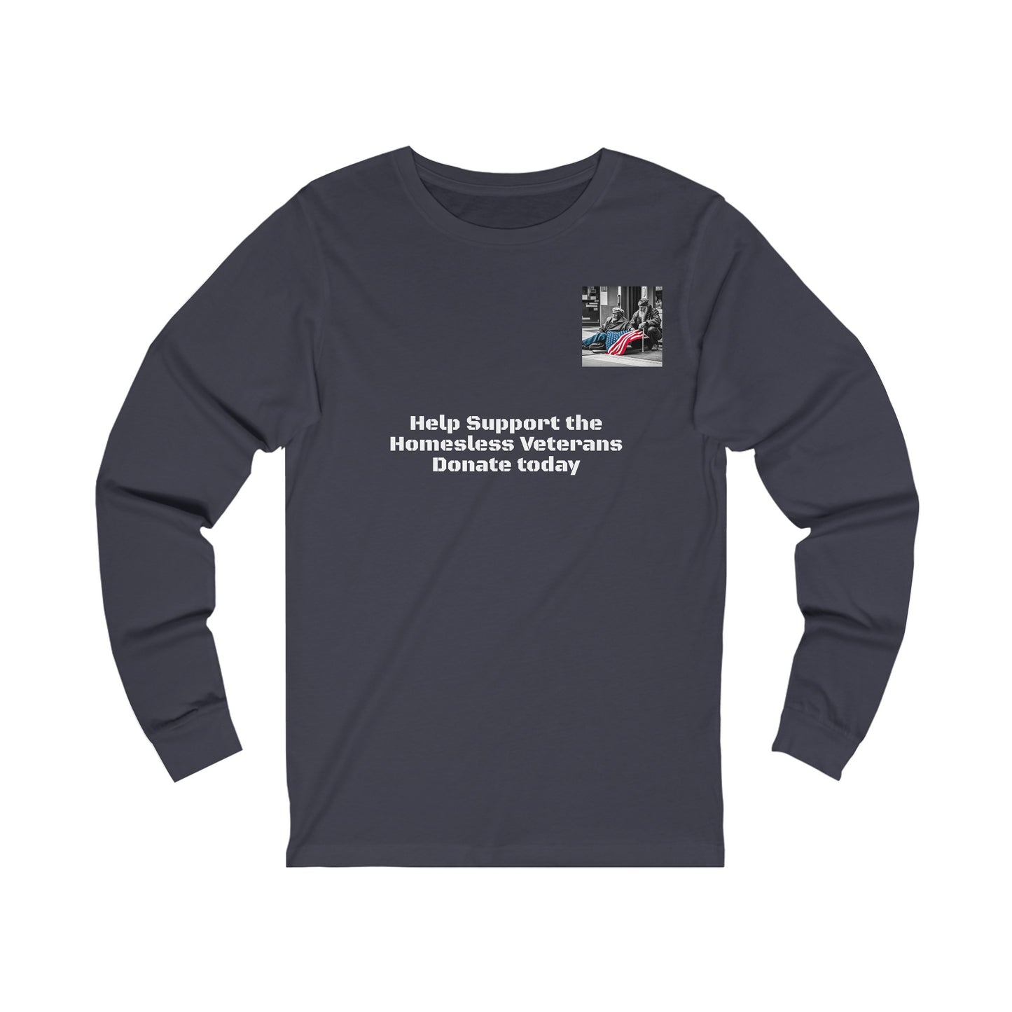 Help Our Homeless Veterans Unisex Jersey Long Sleeve Tee