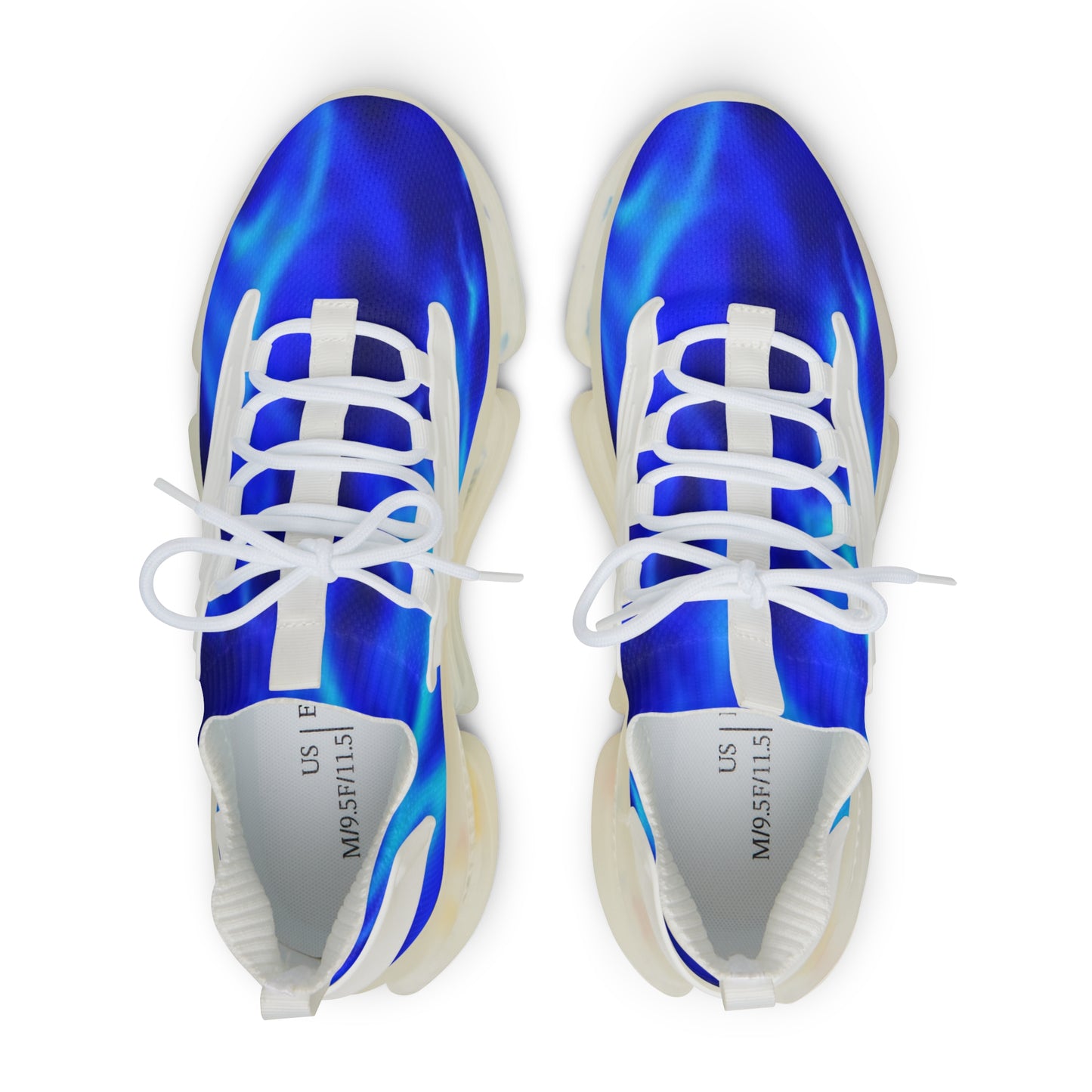 Blue Flame-Men's Mesh Sneakers