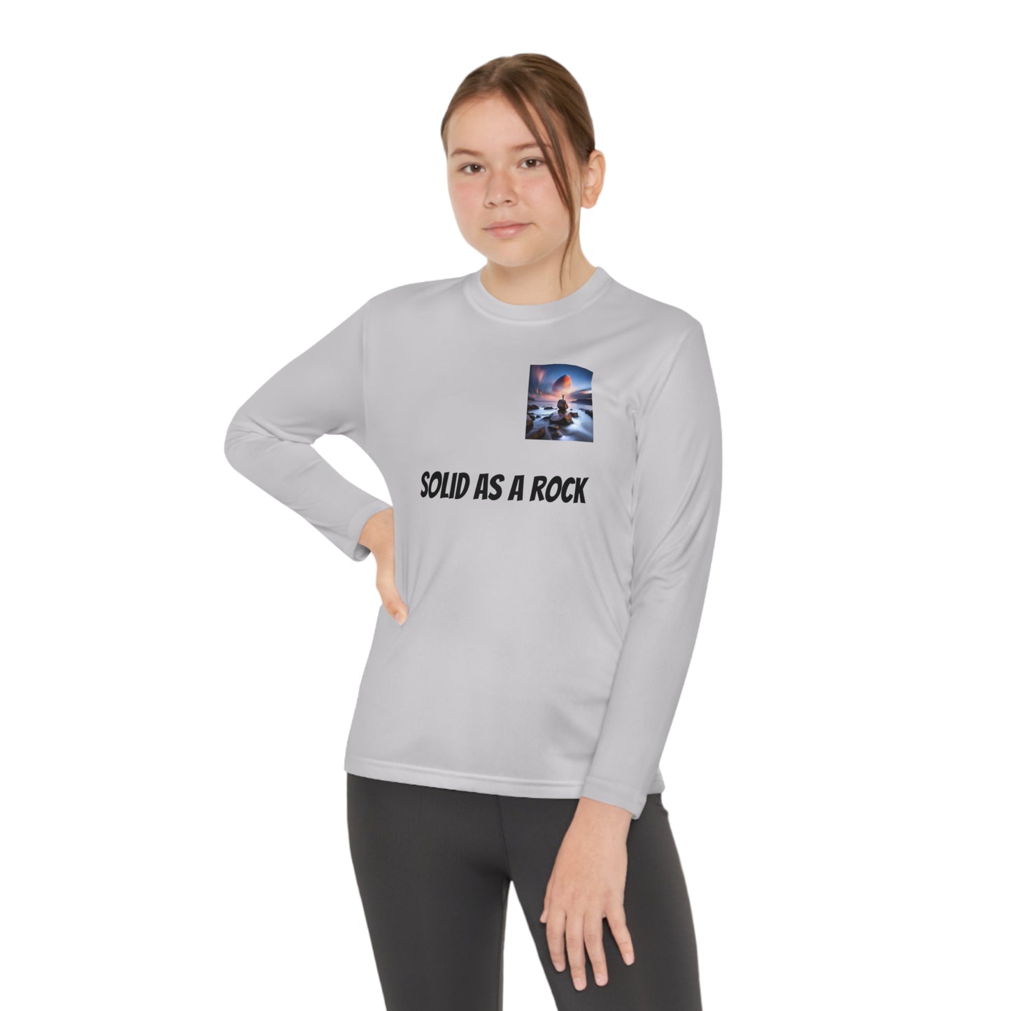 Solid As A Rock Youth Long Sleeve Competitor Tee