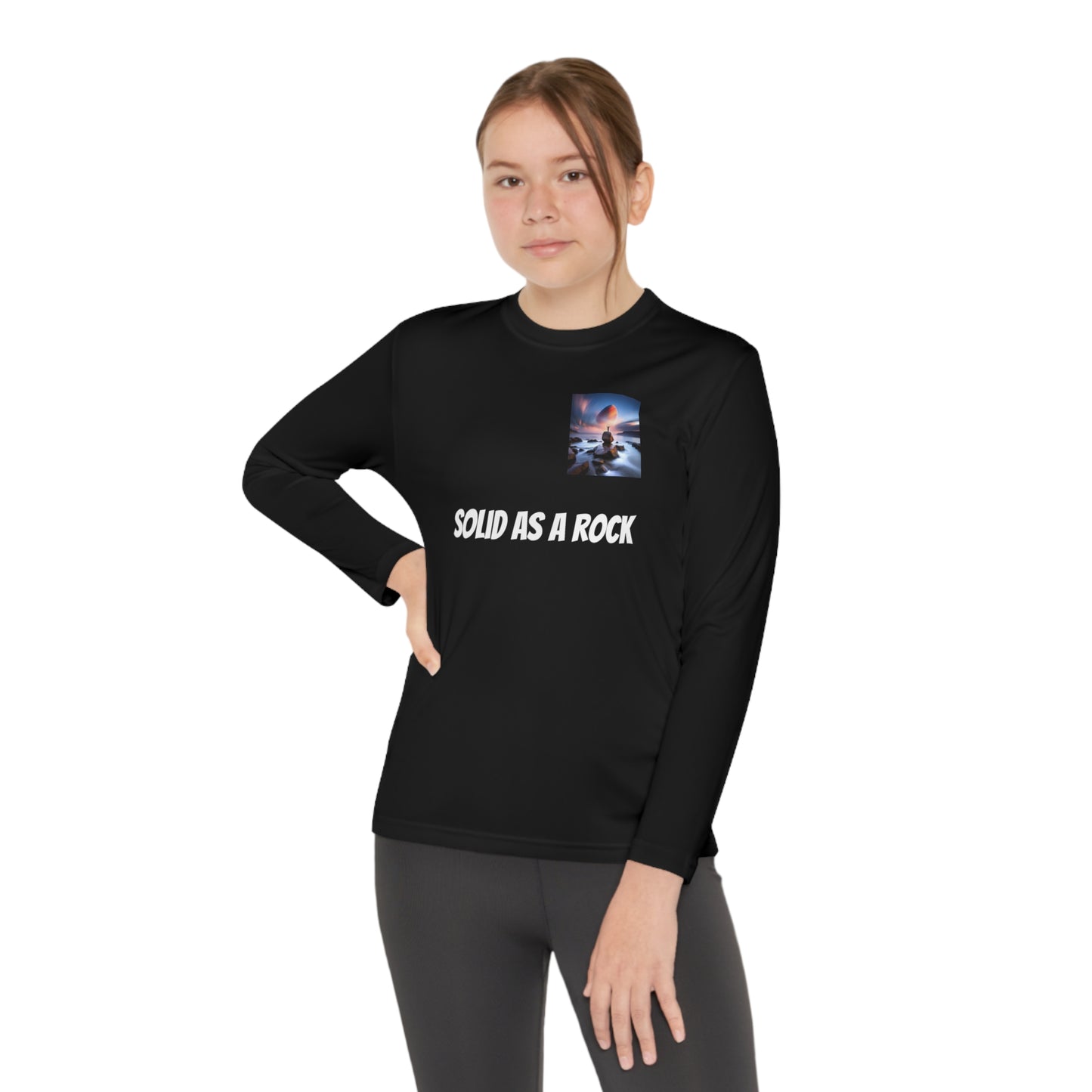 Solid As A Rock Youth Long Sleeve Competitor Tee