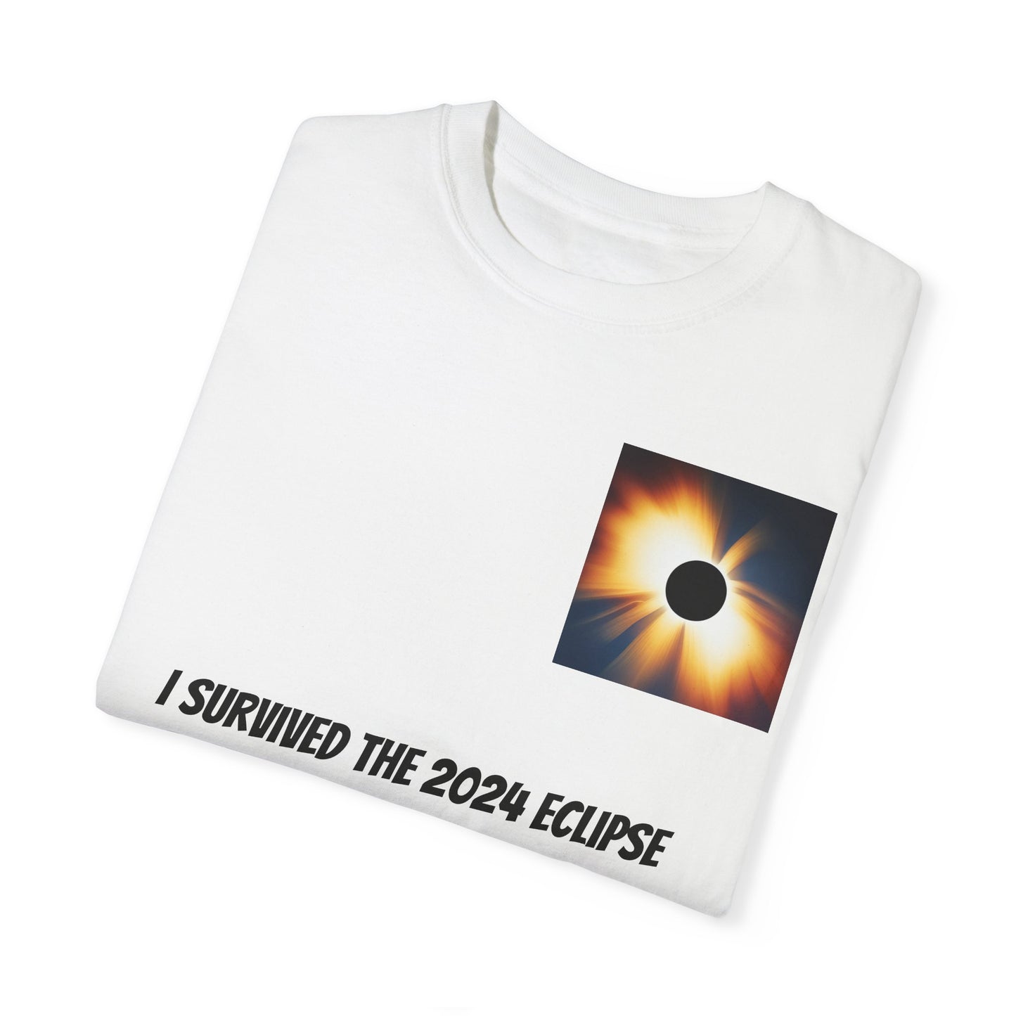 I Survived the 2024 Eclipse Unisex Garment-Dyed T-shirt