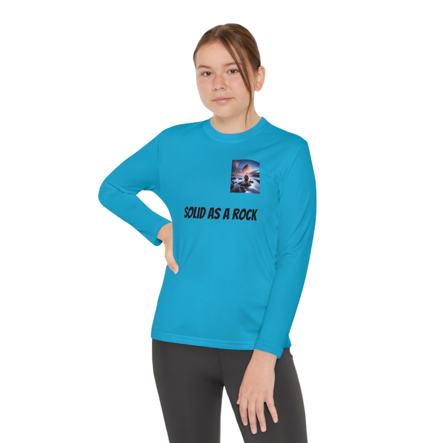 Solid As A Rock Youth Long Sleeve Competitor Tee