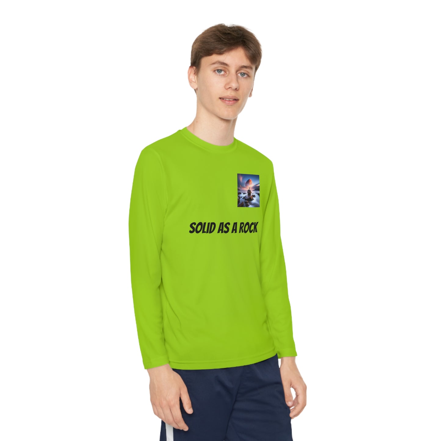 Solid As A Rock Youth Long Sleeve Competitor Tee