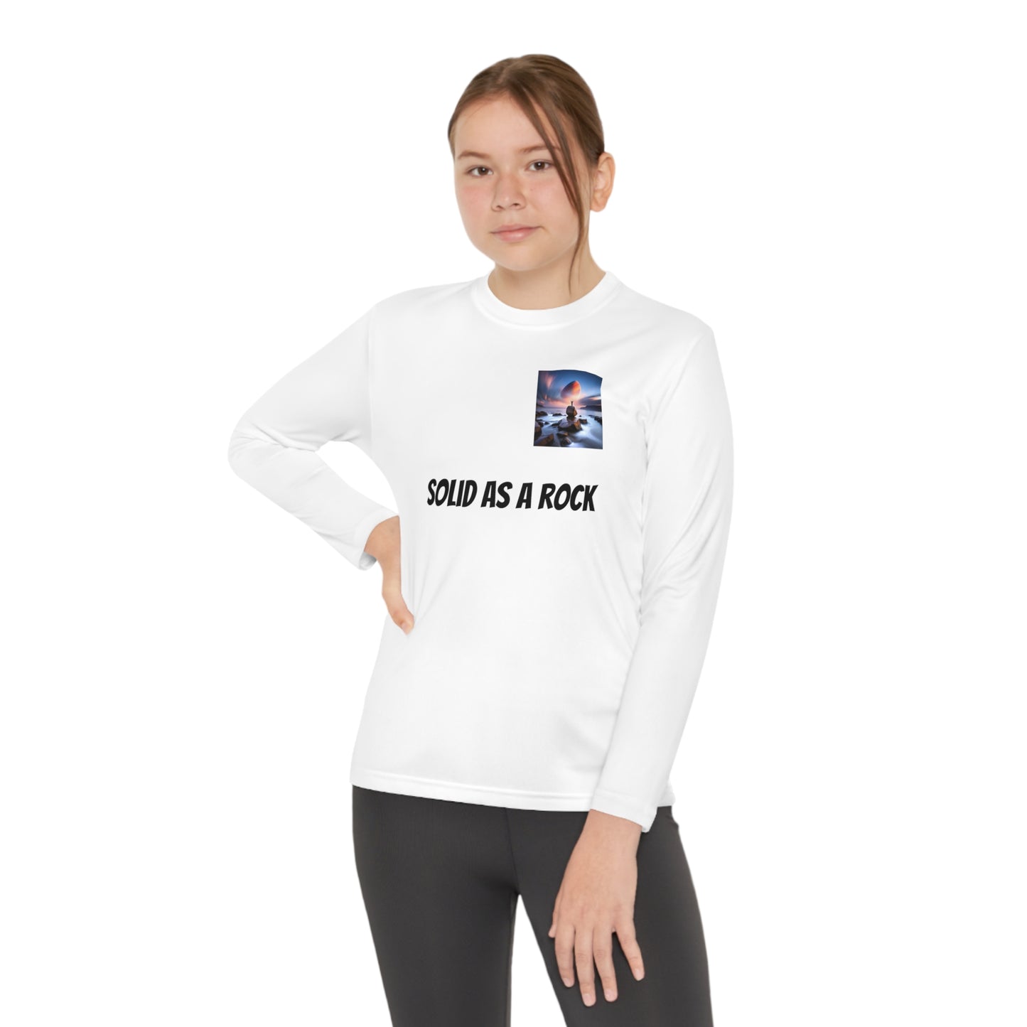 Solid As A Rock Youth Long Sleeve Competitor Tee