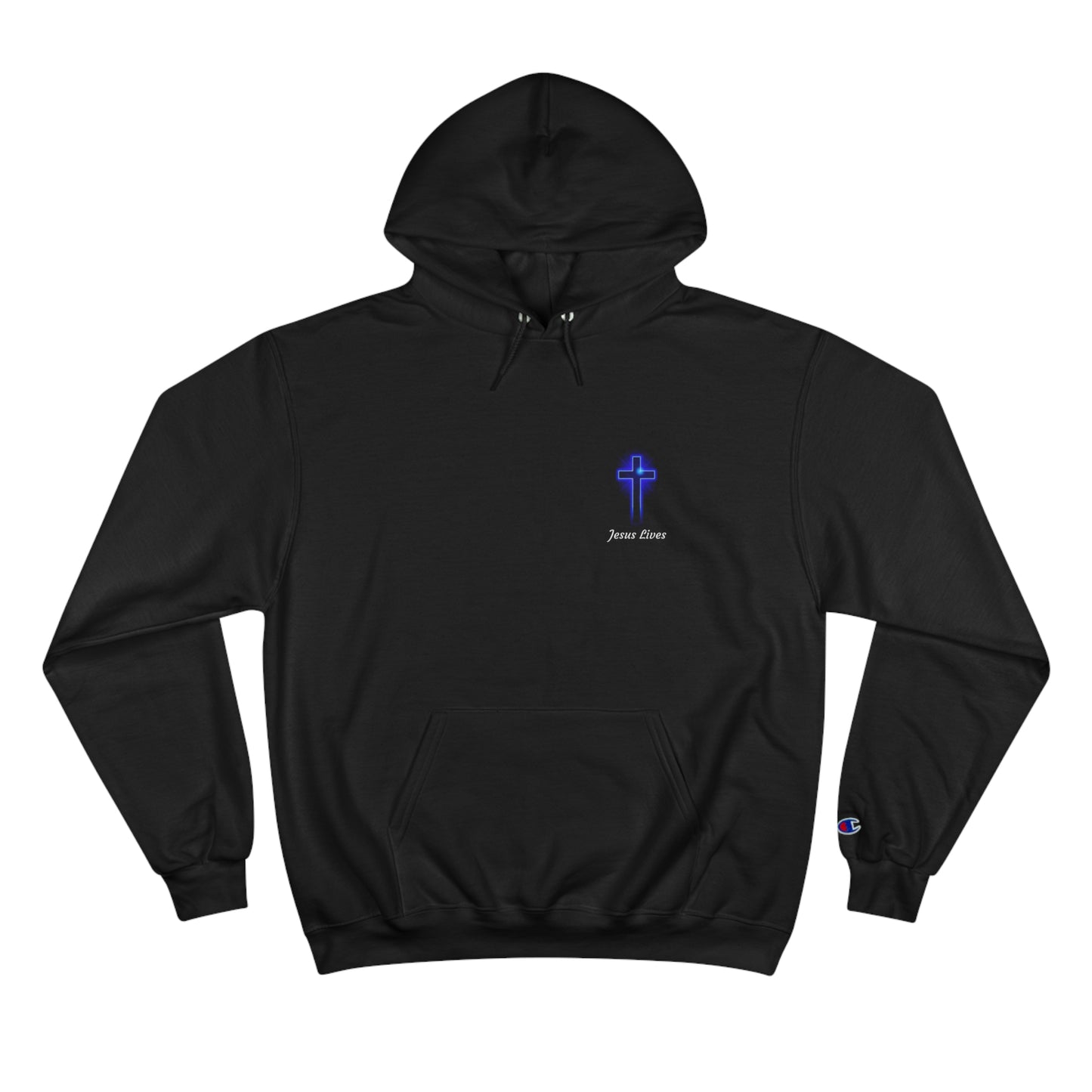 Jesus Lives Blue Cross - Champion Hoodie