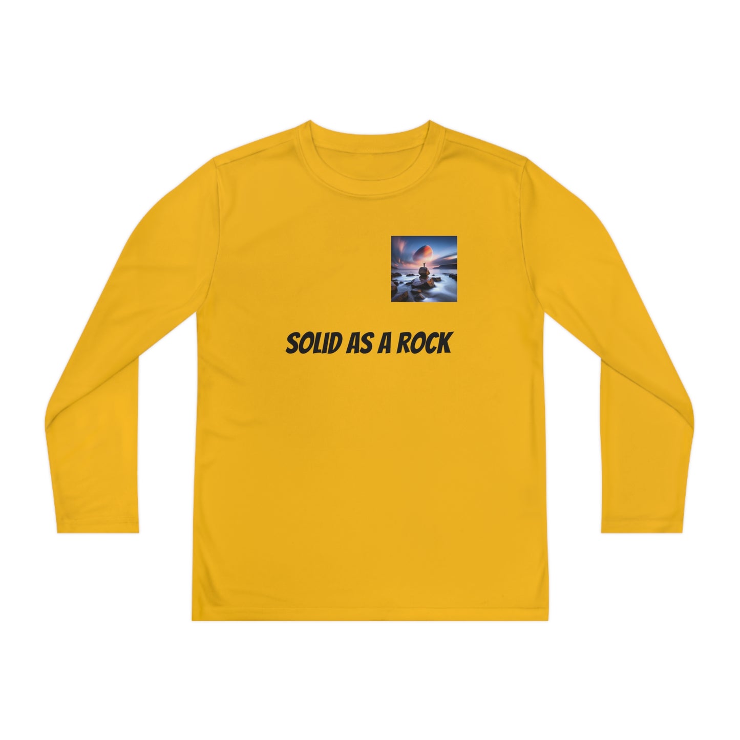 Solid As A Rock Youth Long Sleeve Competitor Tee