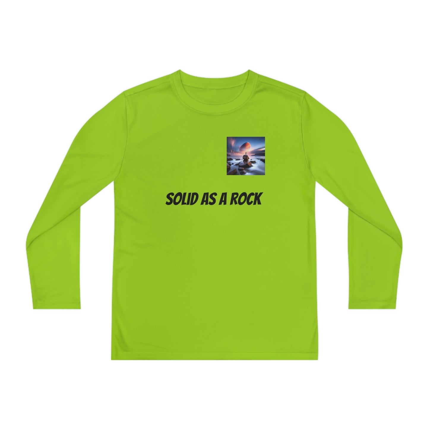 Solid As A Rock Youth Long Sleeve Competitor Tee