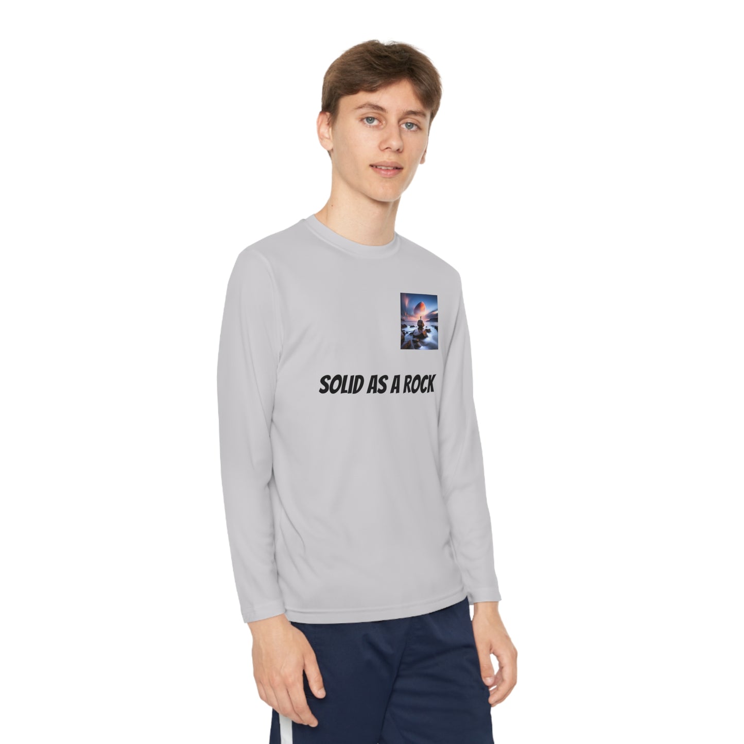 Solid As A Rock Youth Long Sleeve Competitor Tee