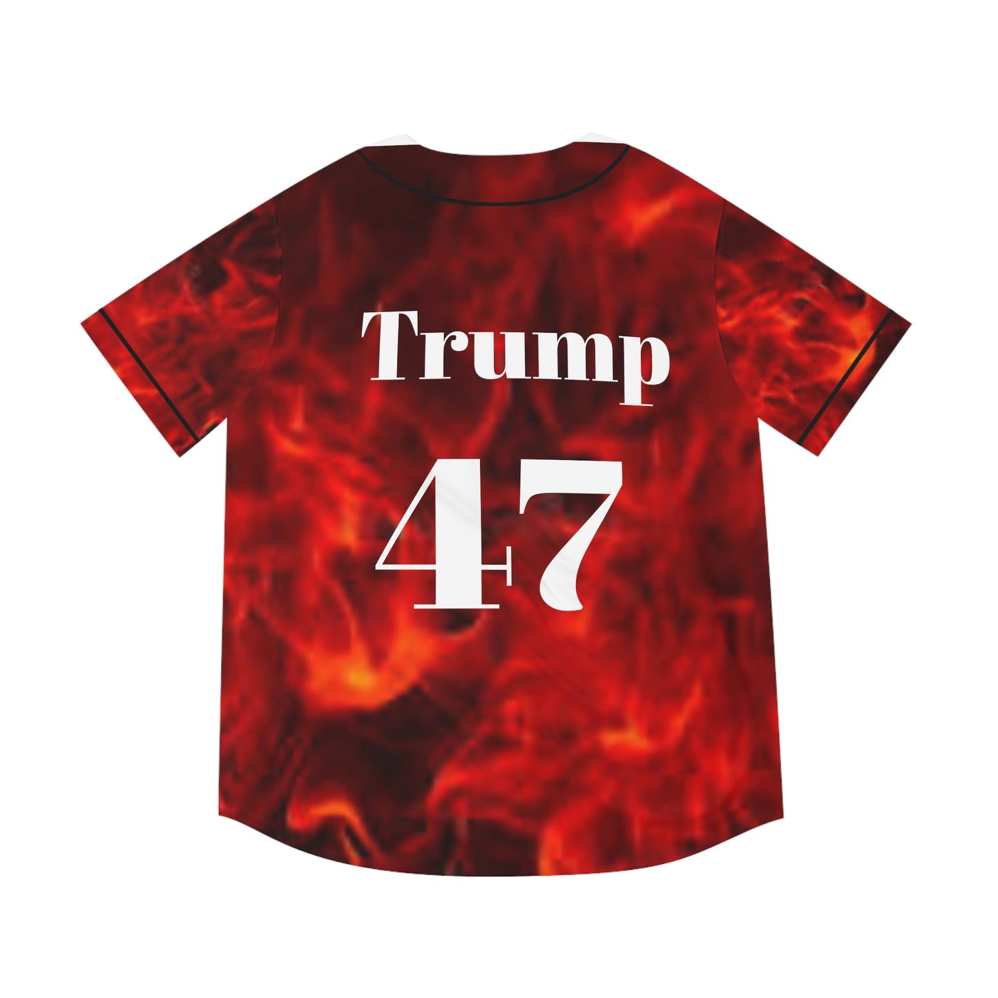 Red Flame Unisex Men's Baseball Jersey (AOP)