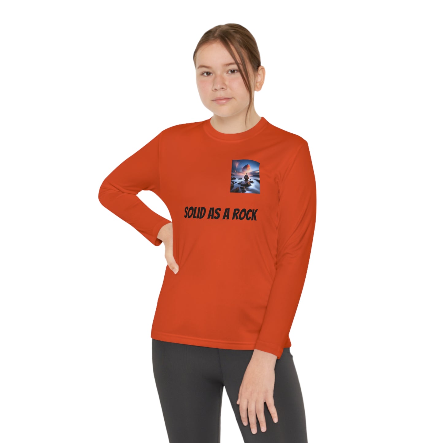 Solid As A Rock Youth Long Sleeve Competitor Tee