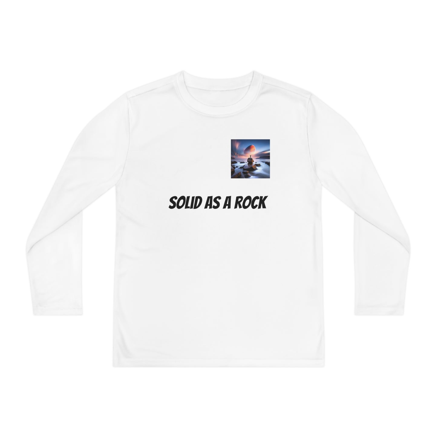 Solid As A Rock Youth Long Sleeve Competitor Tee