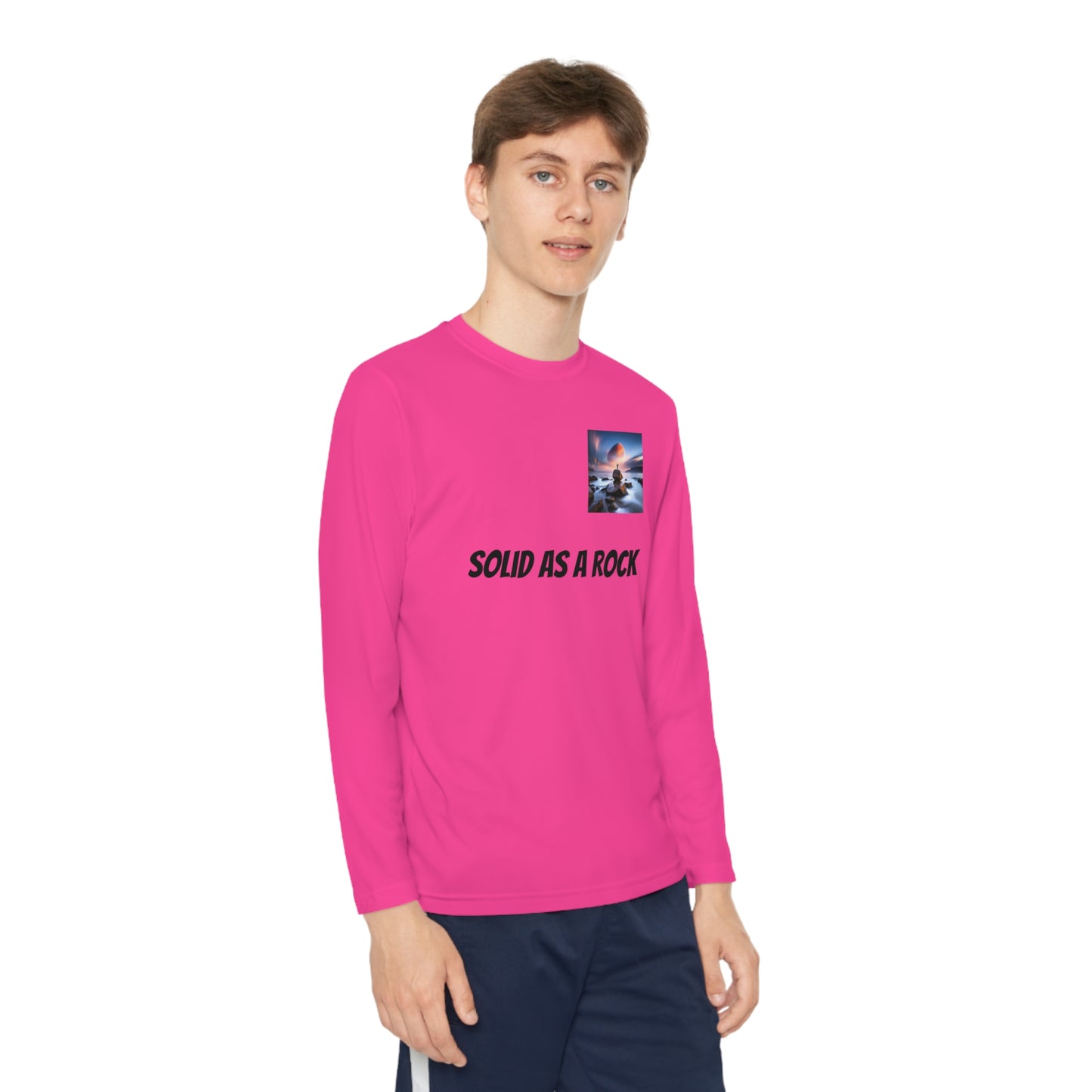 Solid As A Rock Youth Long Sleeve Competitor Tee