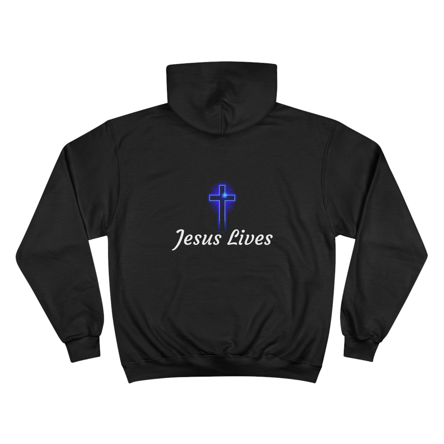 Jesus Lives Blue Cross - Champion Hoodie