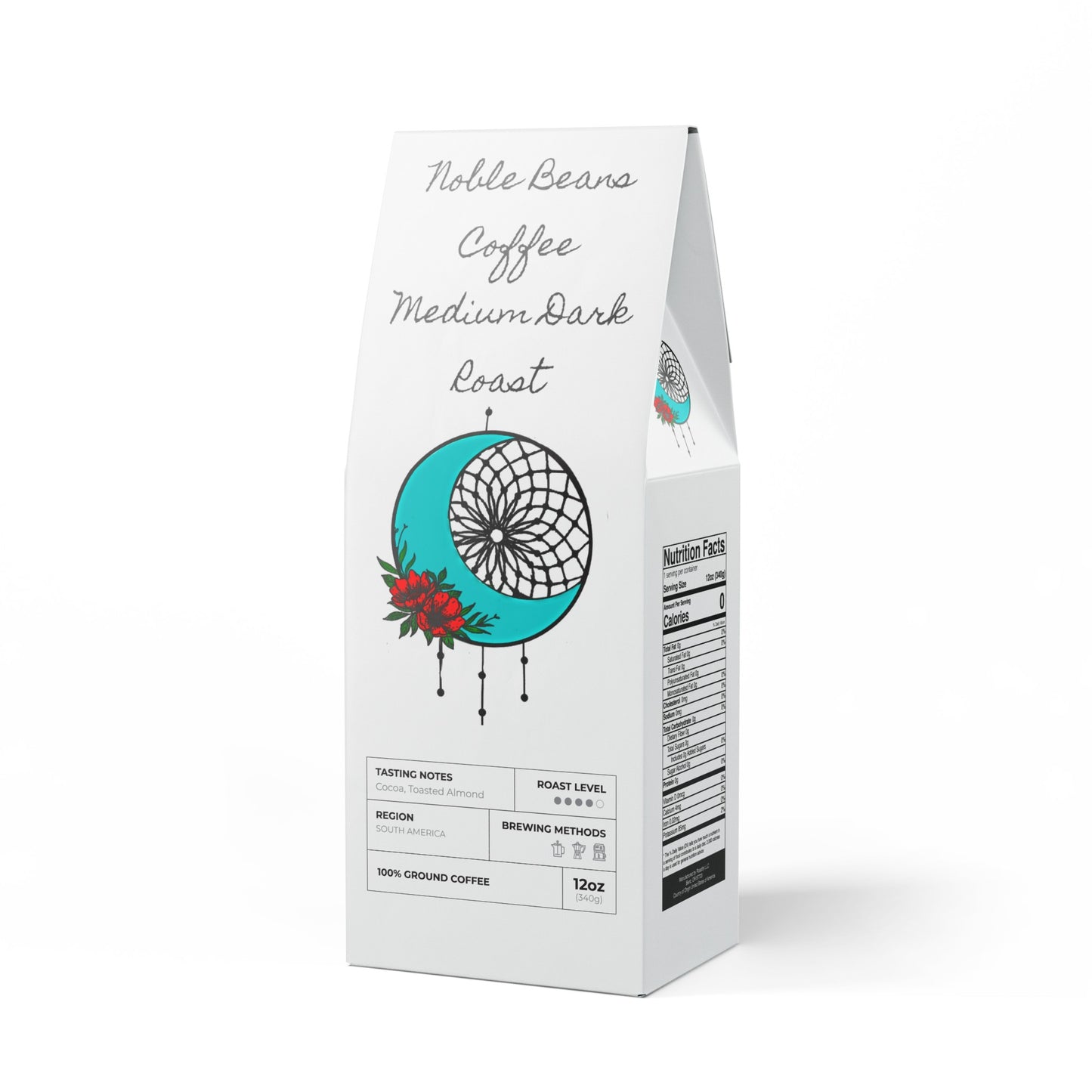 Noble Beans Coffee Blend (Medium-Dark Roast) 12oz