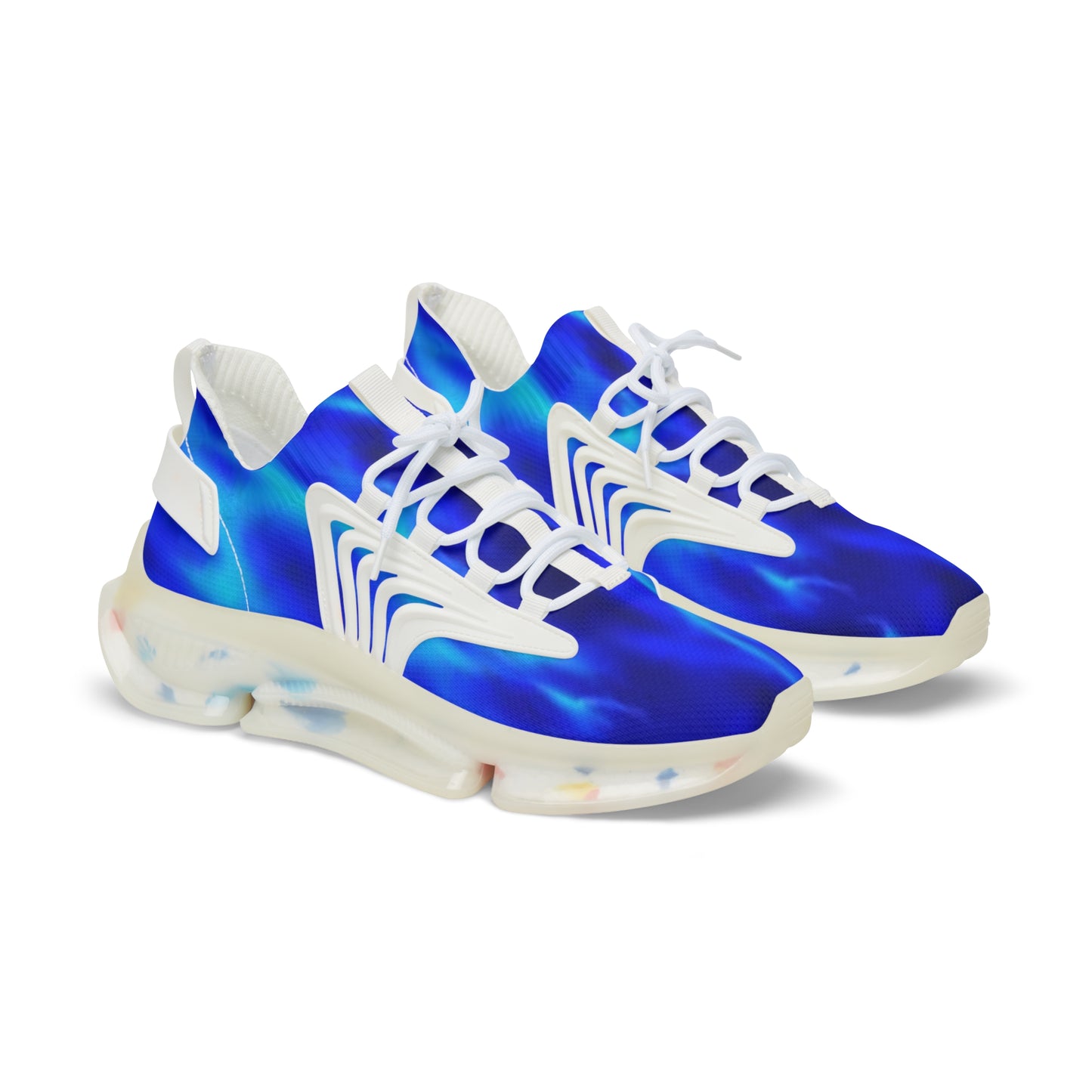 Blue Flame-Men's Mesh Sneakers