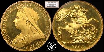 1893 Gold Sovereign coin