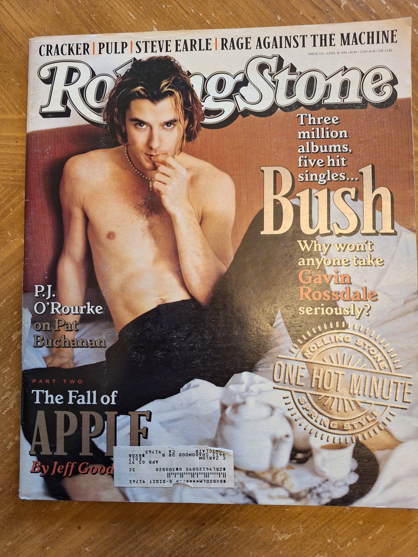 (USED) Rolling Stone Magazine  , Issue 732,  April 18 1996