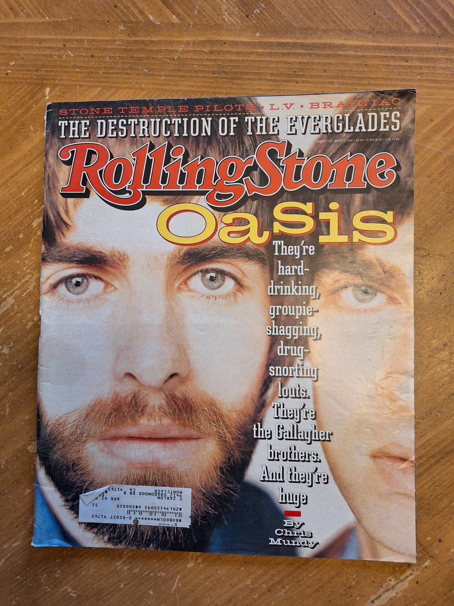 Used , Rolling Stone Magazine, Issue 733, May 2, 1996 Oasis