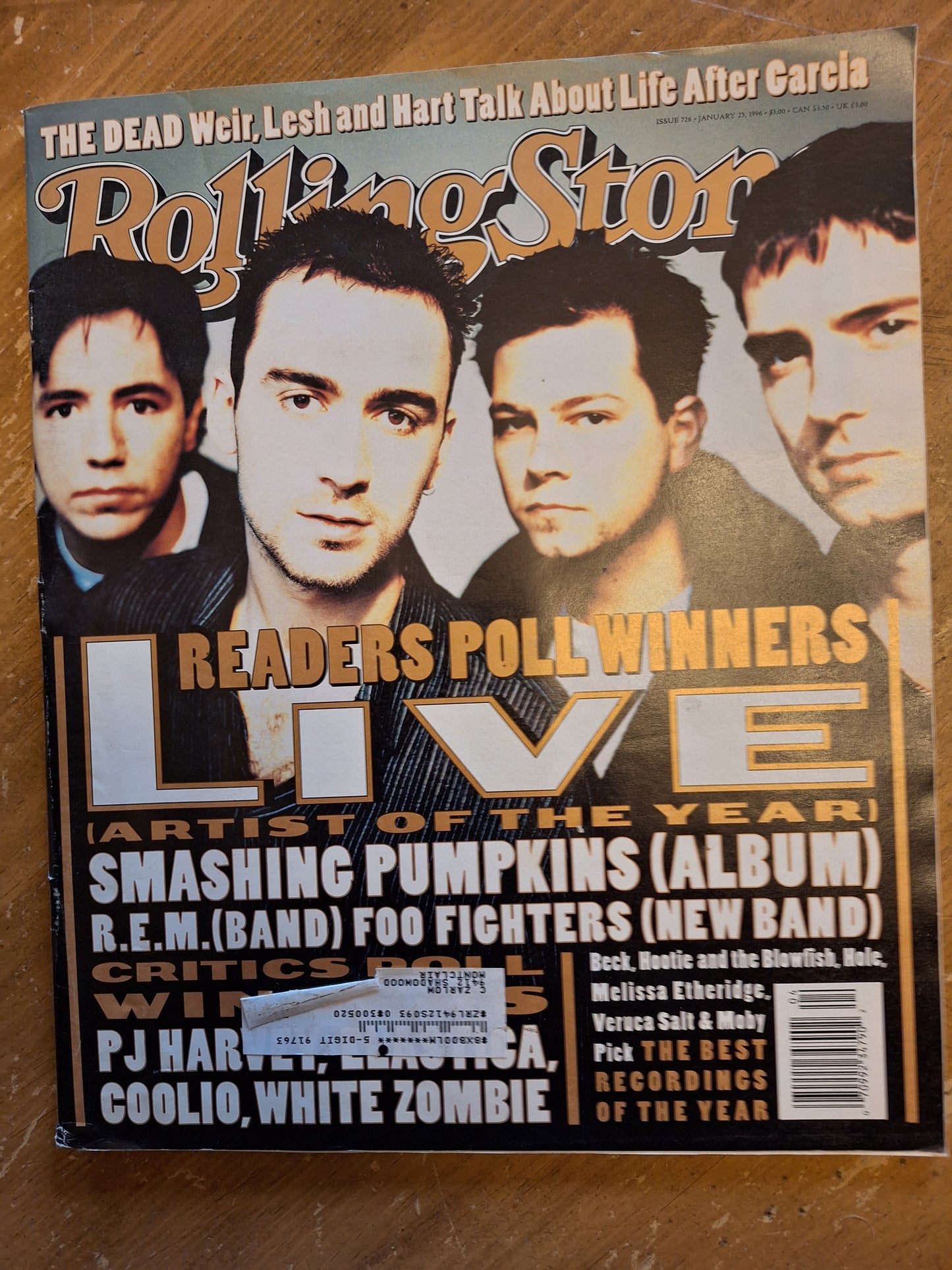 Used, Rolling Stone Magazine, Issue 726, January 25, 1996