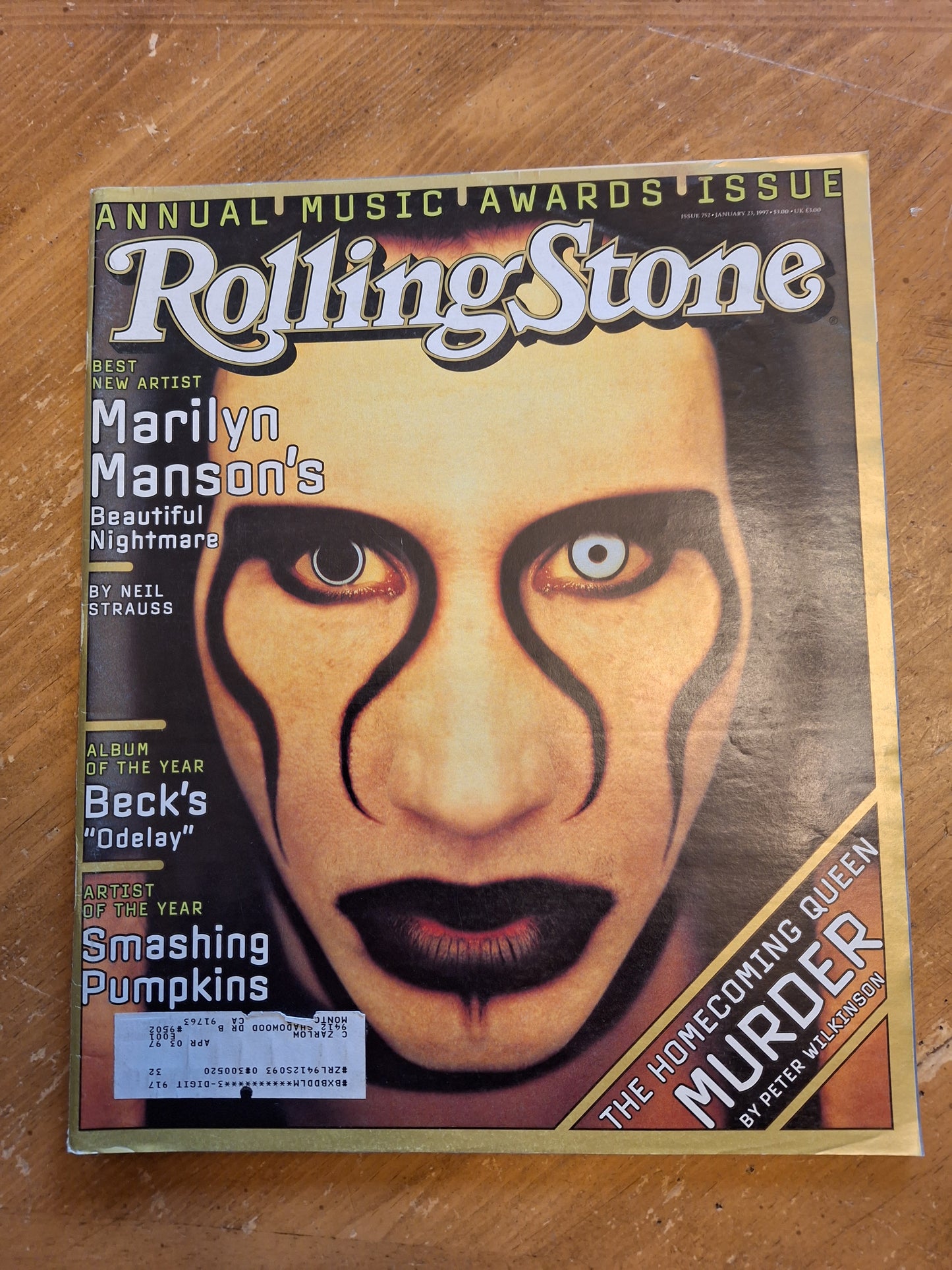 Used, Rolling Stone Magazine, Issue 752, January 23, 1997