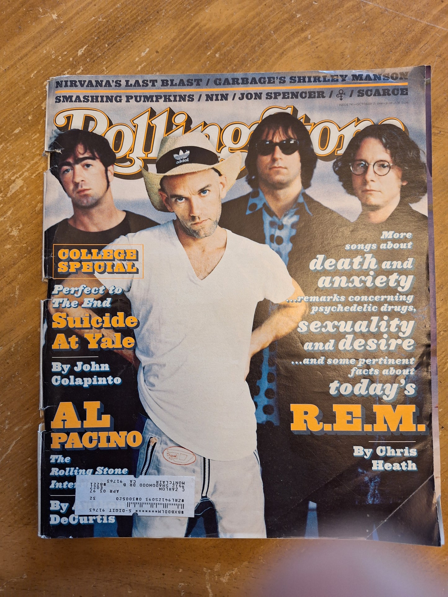 Used, Rolling Stone Magazine, Issue 745, October 17, 1996