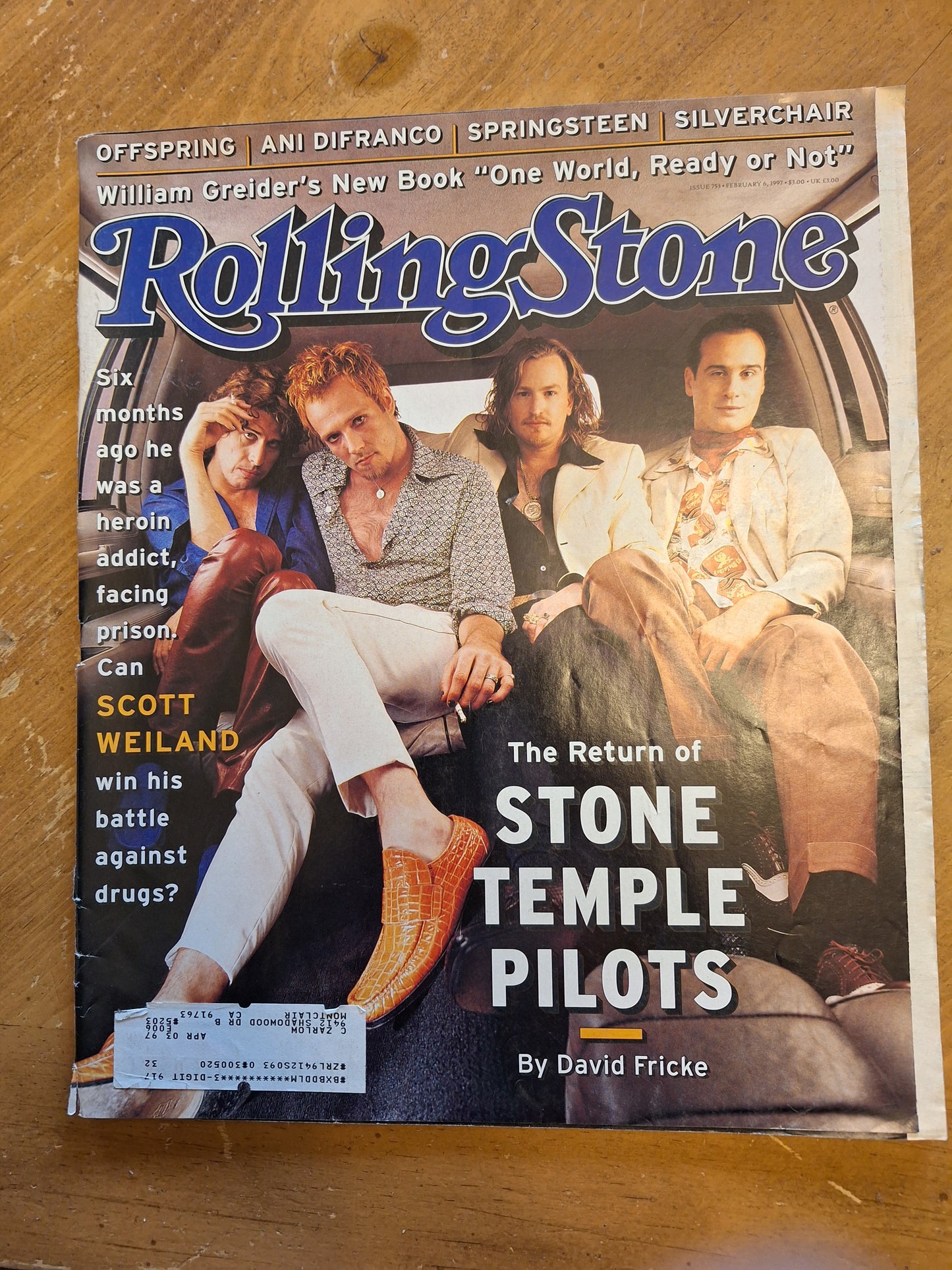 Used, Rolling Stone Magazine, Issue 753, February 6, 1997