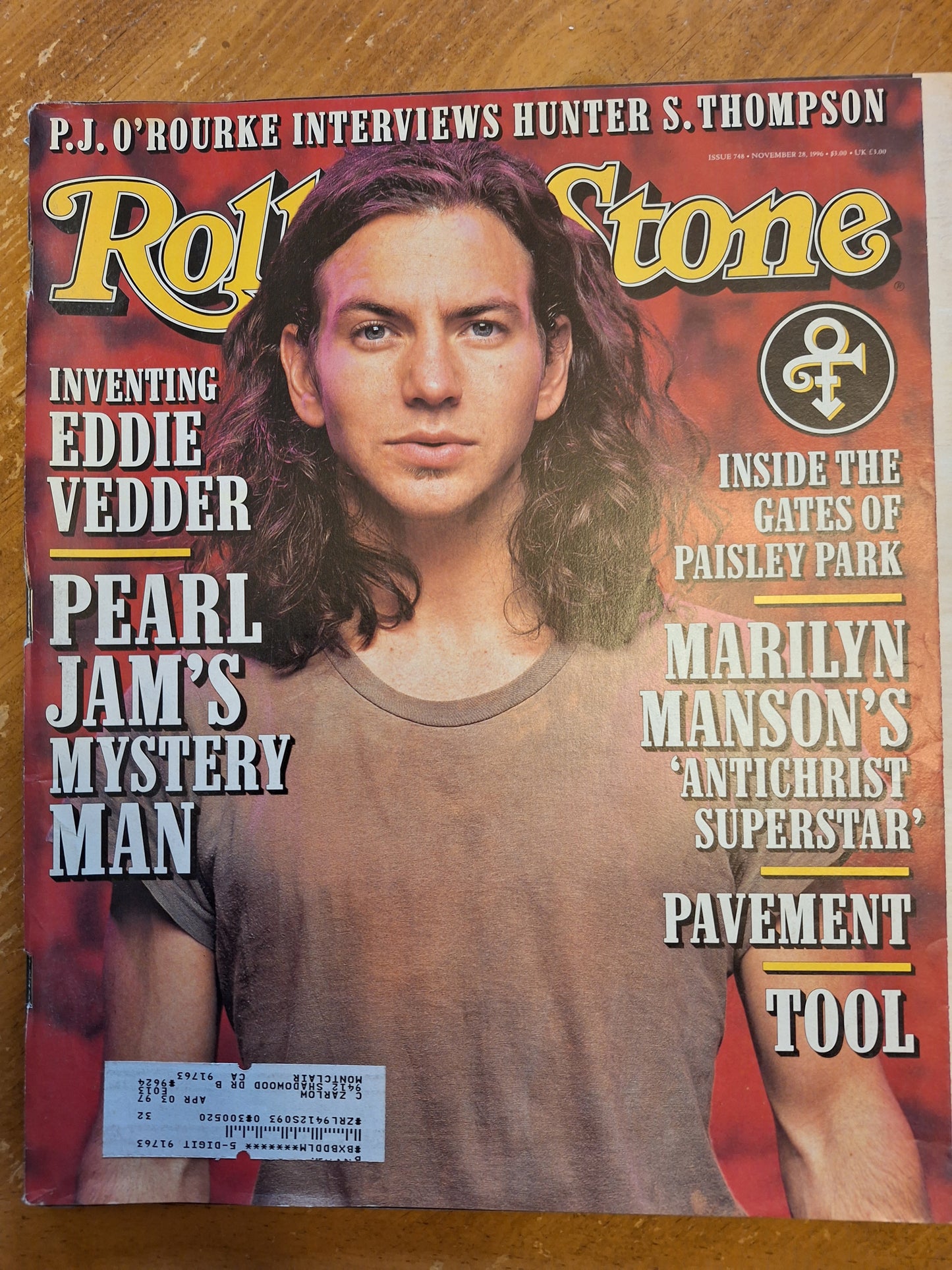 Used, Rolling Stone Magazine, Issue 748, November 28, 1996