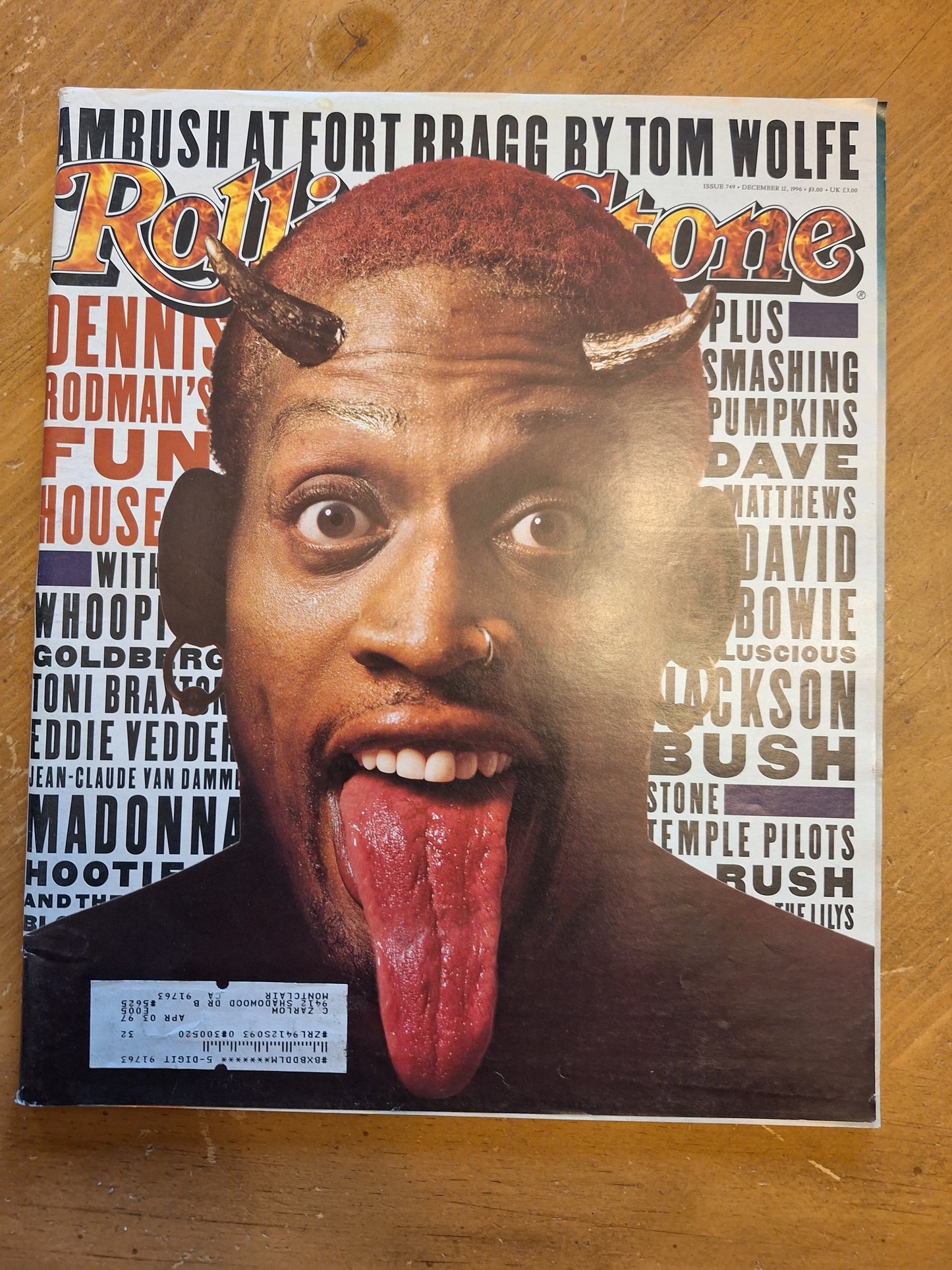 Used, Rolling Stone Magazine, Issue 749, December 12, 1996