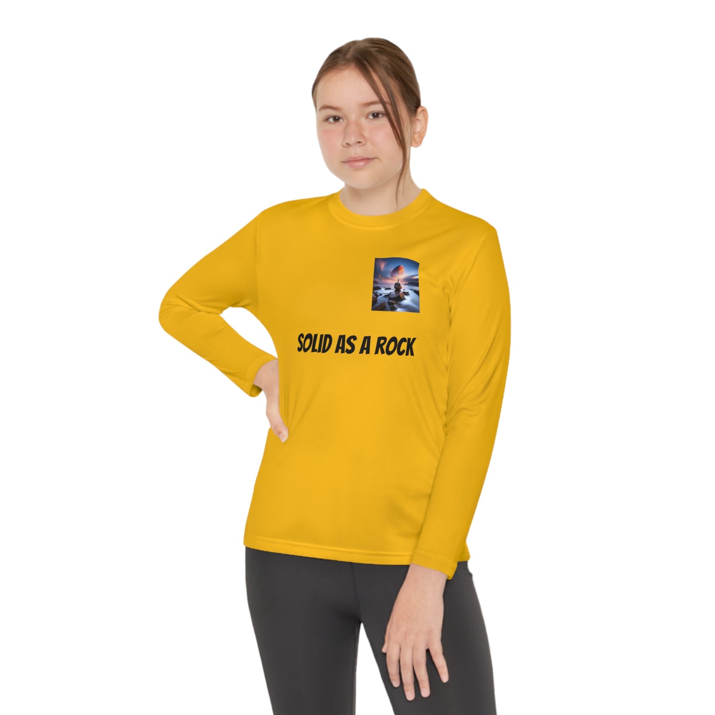 Solid As A Rock Youth Long Sleeve Competitor Tee