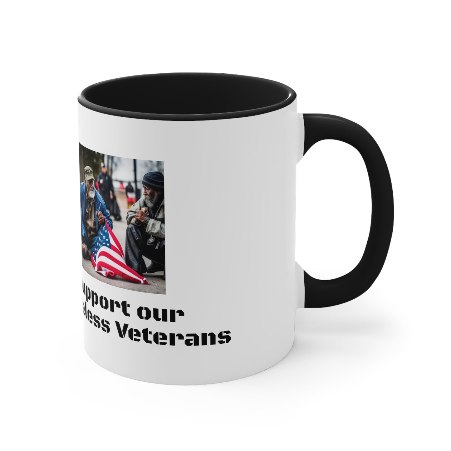 Support our Homeless Veterans Accent Coffee Mug, 11oz