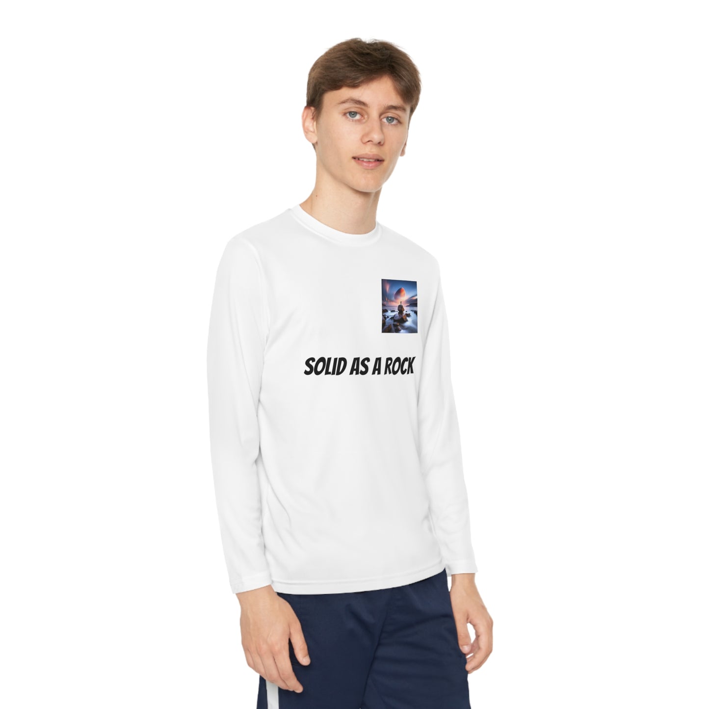 Solid As A Rock Youth Long Sleeve Competitor Tee