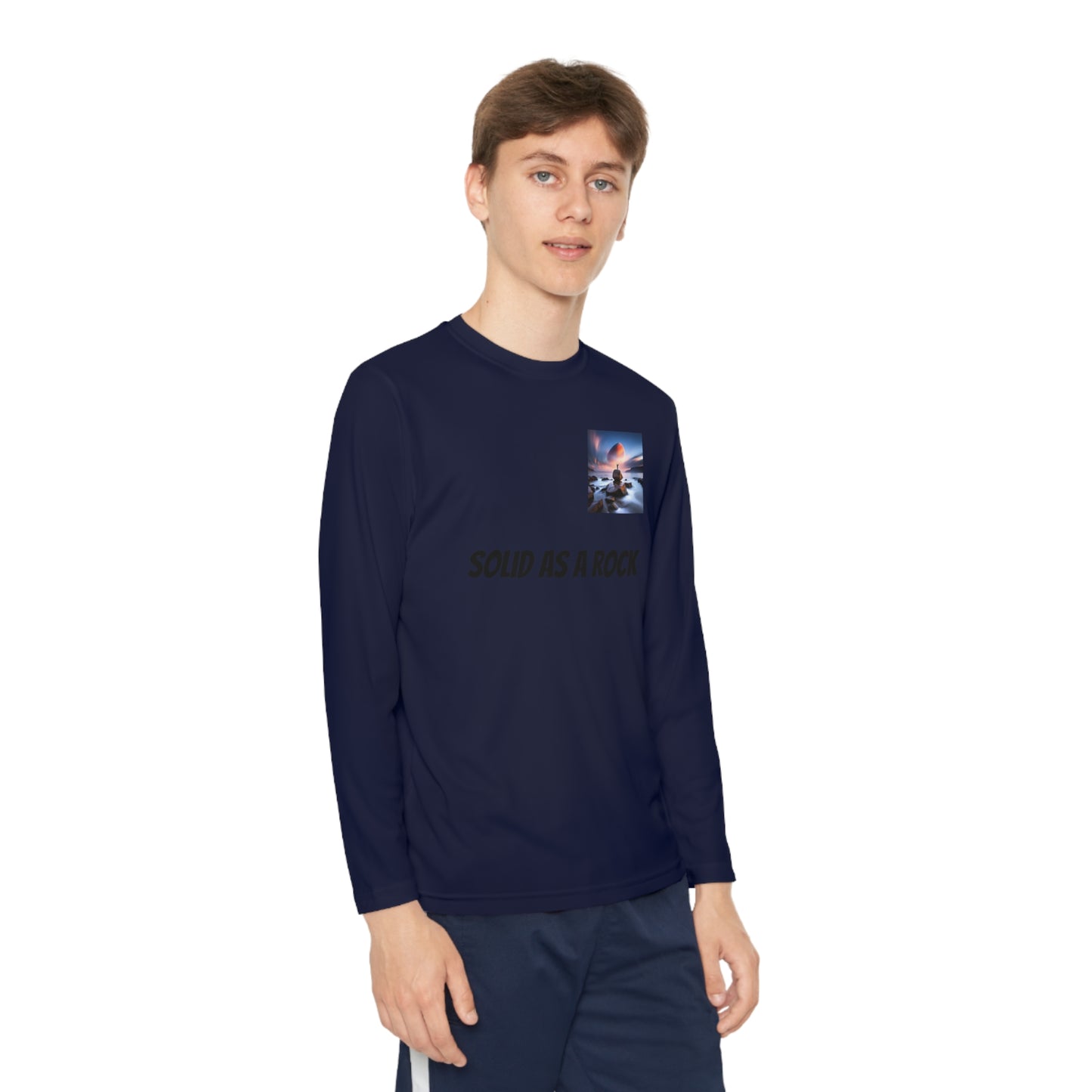 Solid As A Rock Youth Long Sleeve Competitor Tee