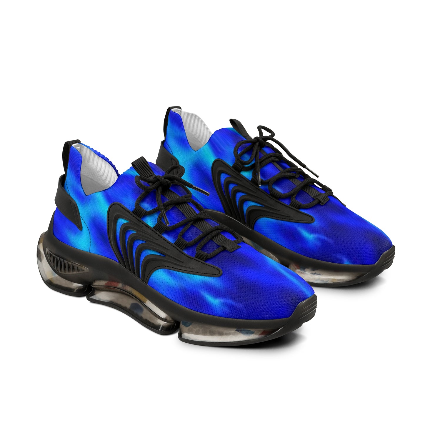 Blue Flame-Men's Mesh Sneakers