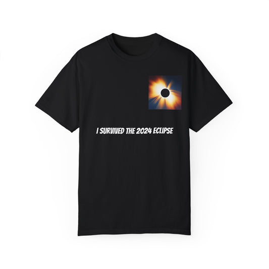 I Survived the 2024 Eclipse Unisex Garment-Dyed T-shirt