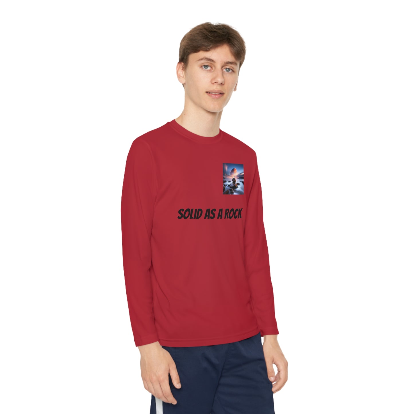 Solid As A Rock Youth Long Sleeve Competitor Tee