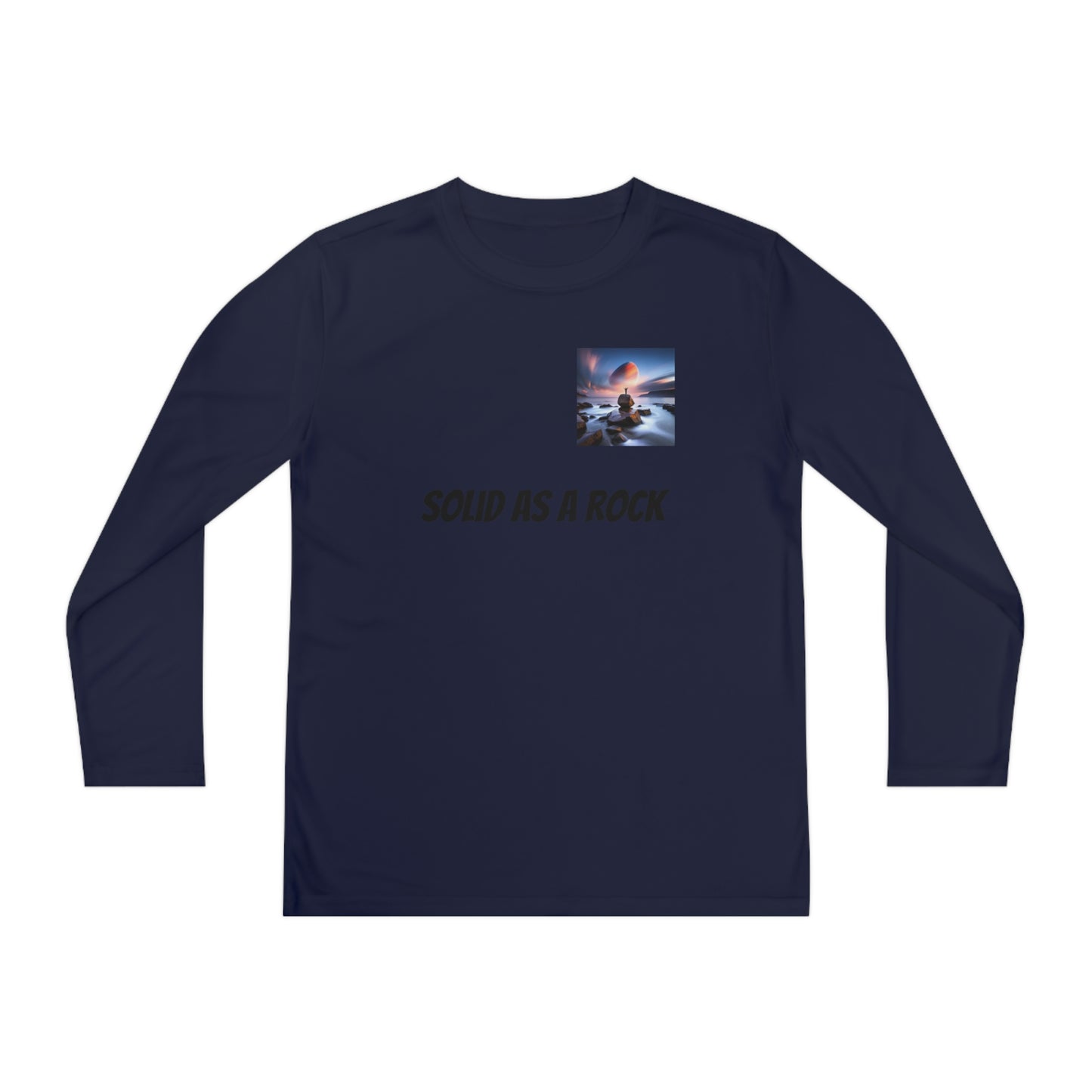 Solid As A Rock Youth Long Sleeve Competitor Tee