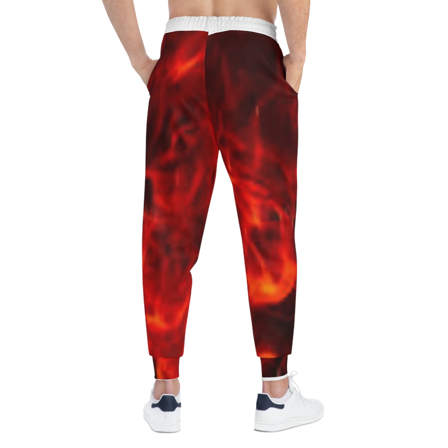 Red Flame Unisex - Athletic Joggers (AOP)