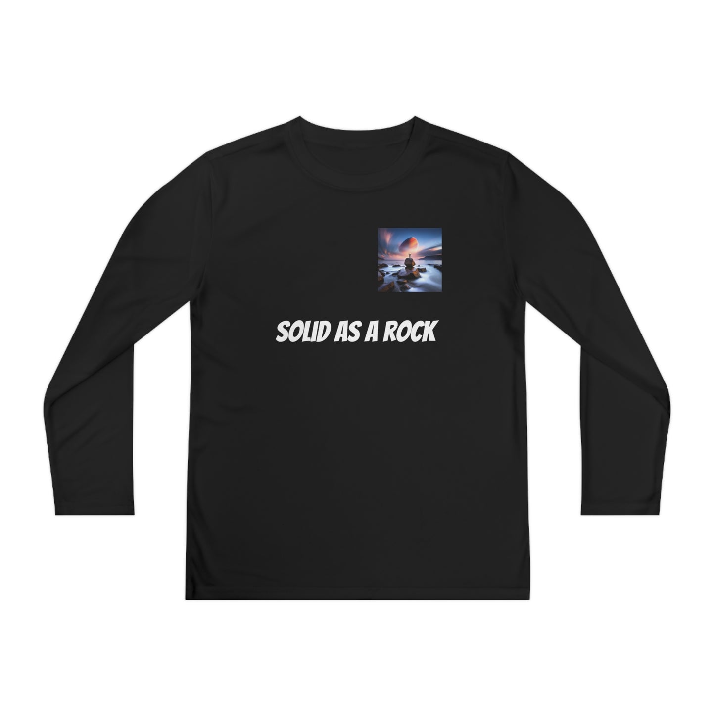 Solid As A Rock Youth Long Sleeve Competitor Tee