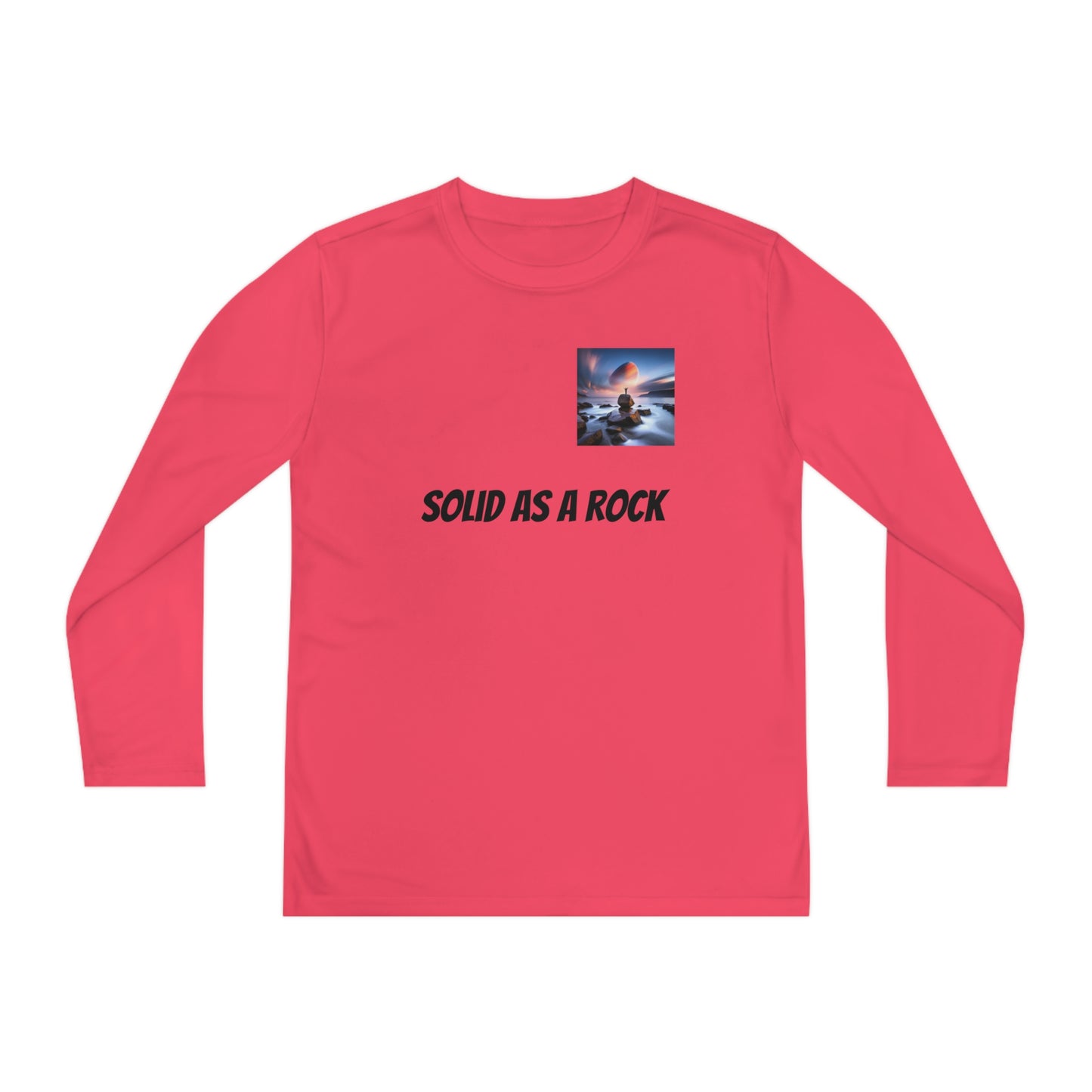 Solid As A Rock Youth Long Sleeve Competitor Tee